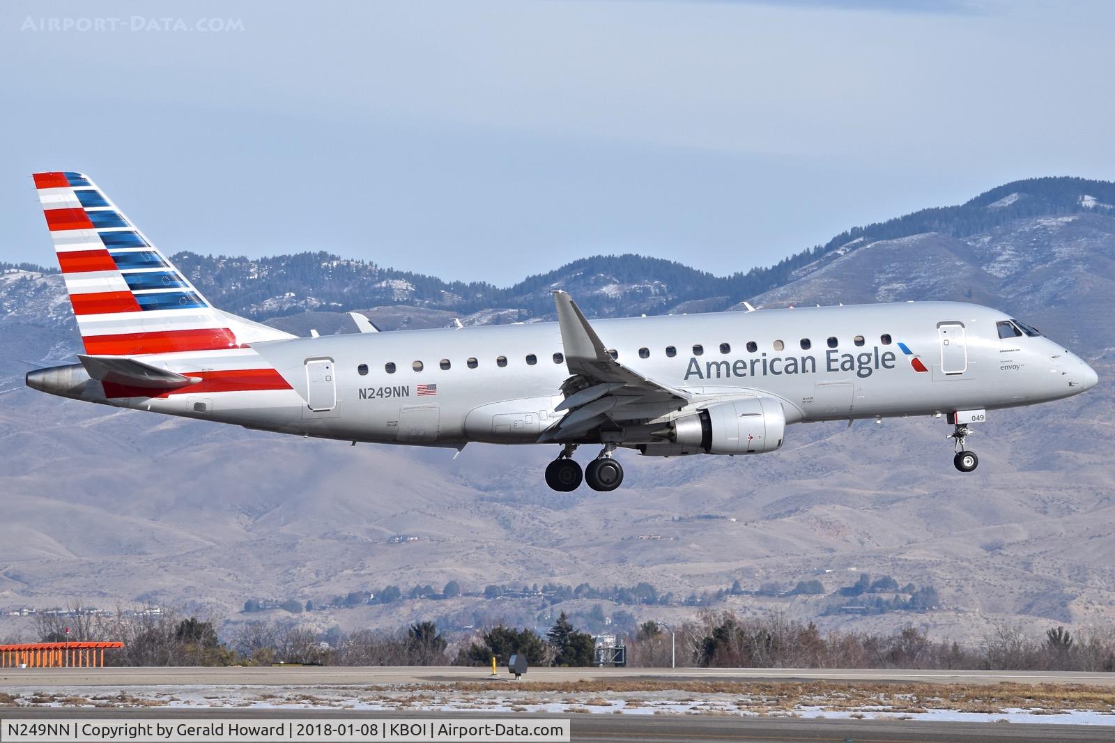 N249NN, 2017 Embraer 175LR (ERJ-170-200LR) C/N 17000634, Passing over the numbers on RWY 10R.