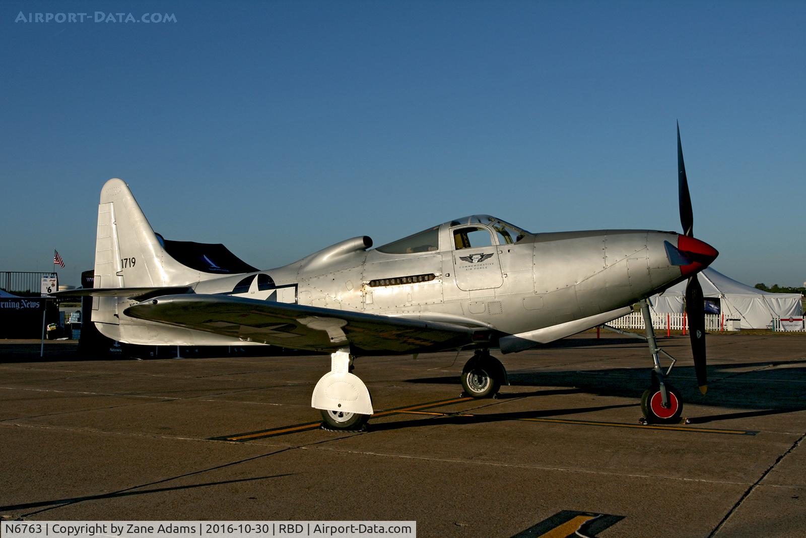 N6763, 1946 Bell P-63F Kingcobra C/N 296E1-1R, At the 2016 Wings Over Dallas Airshow