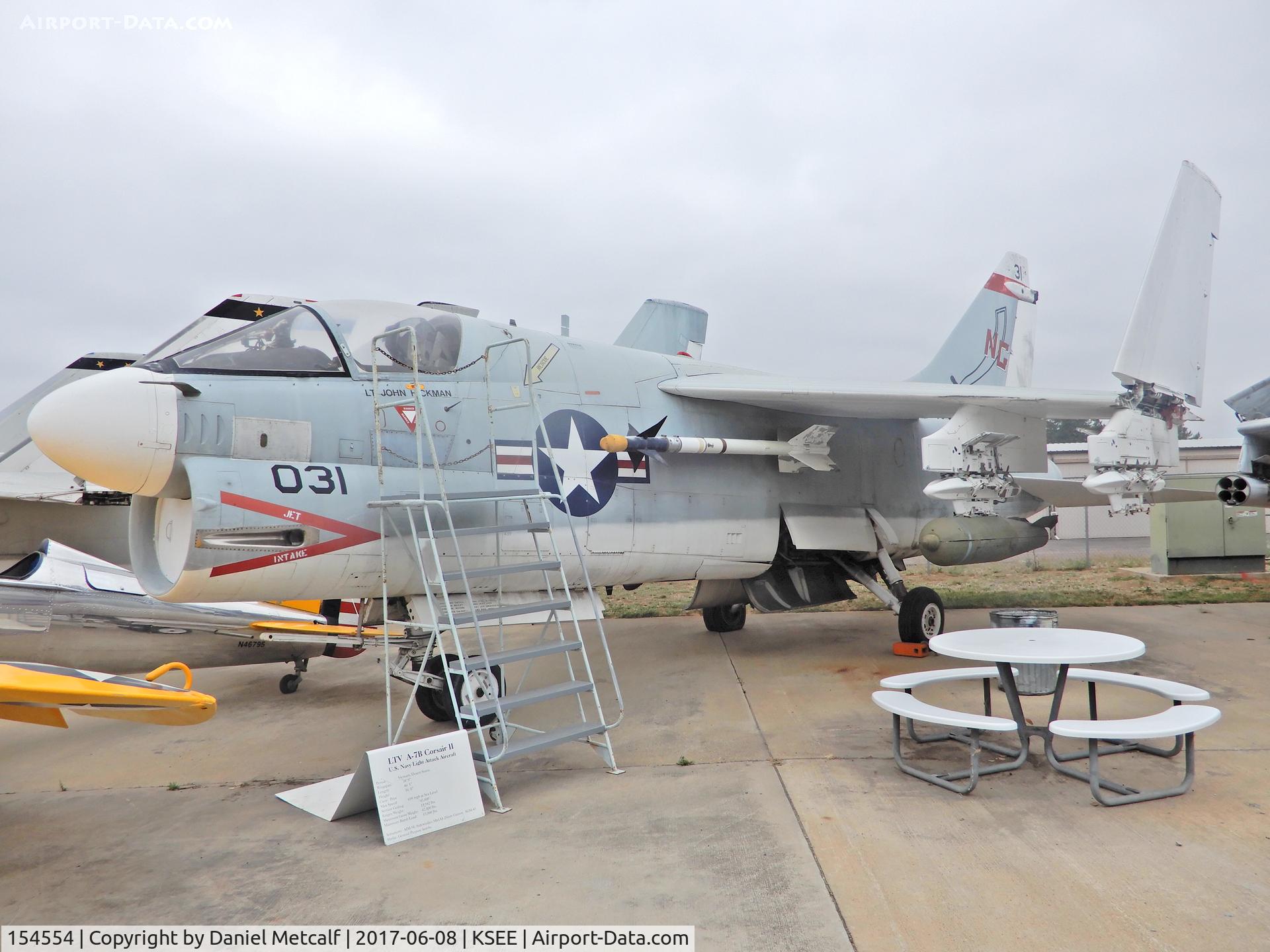 154554, LTV A-7B Corsair II C/N B-194, San Diego Air & Space Museum (Gillespie Field Annex)