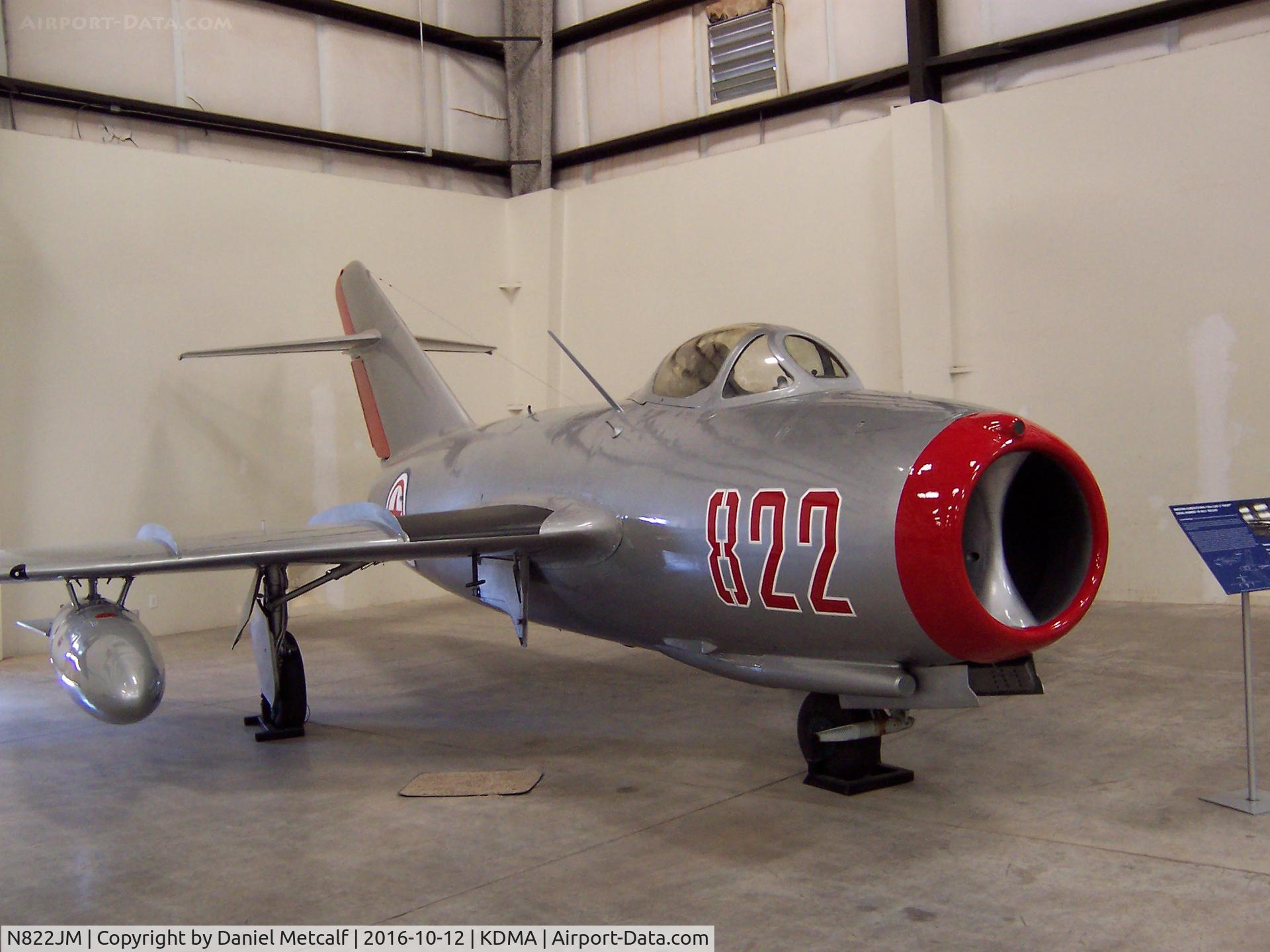 N822JM, Mikoyan-Gurevich MiG-15bis C/N 1B00822, Pima Air & Space Museum