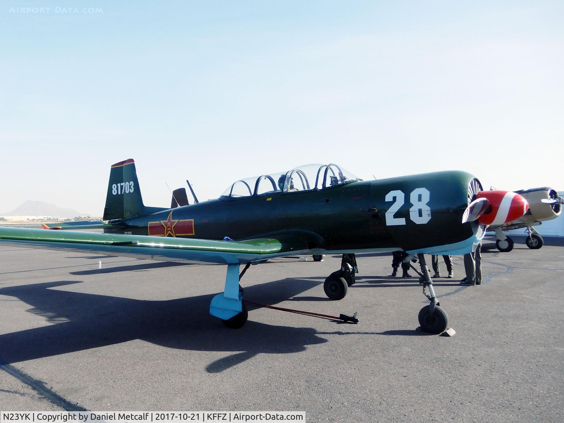 N23YK, 1973 Nanchang CJ-6A C/N 1432028, Falcon Warbirds Monthly Fly-In Breakfast