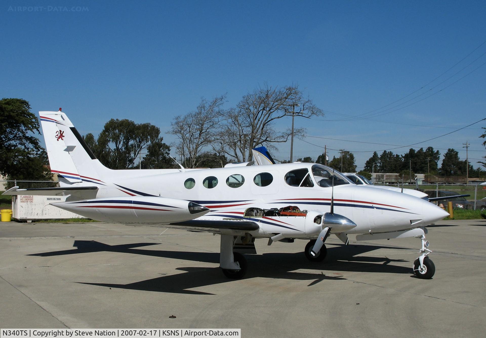 N340TS, 1980 Cessna 340A C/N 340A0999, Caledonian Air 1980 Cessna 340A @ Salinas Municipal Airport, CA