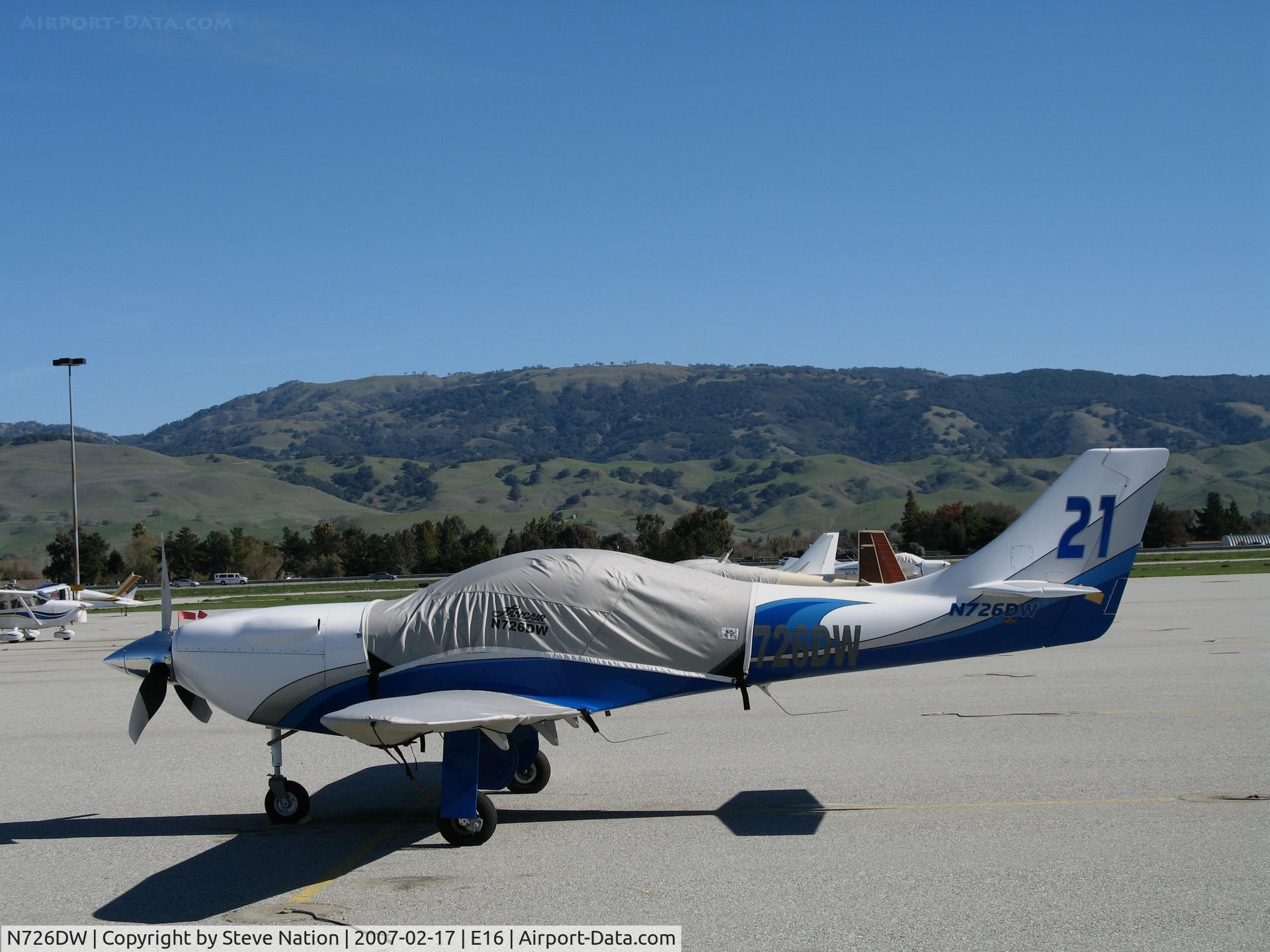 N726DW, 2006 Lancair Legacy C/N L2K-261, 2006 Lancair Legacy on visitor's ramp @ South County Airport of Santa Clara County, San Martin, CA (Race #21 for Reno with canopy covered)