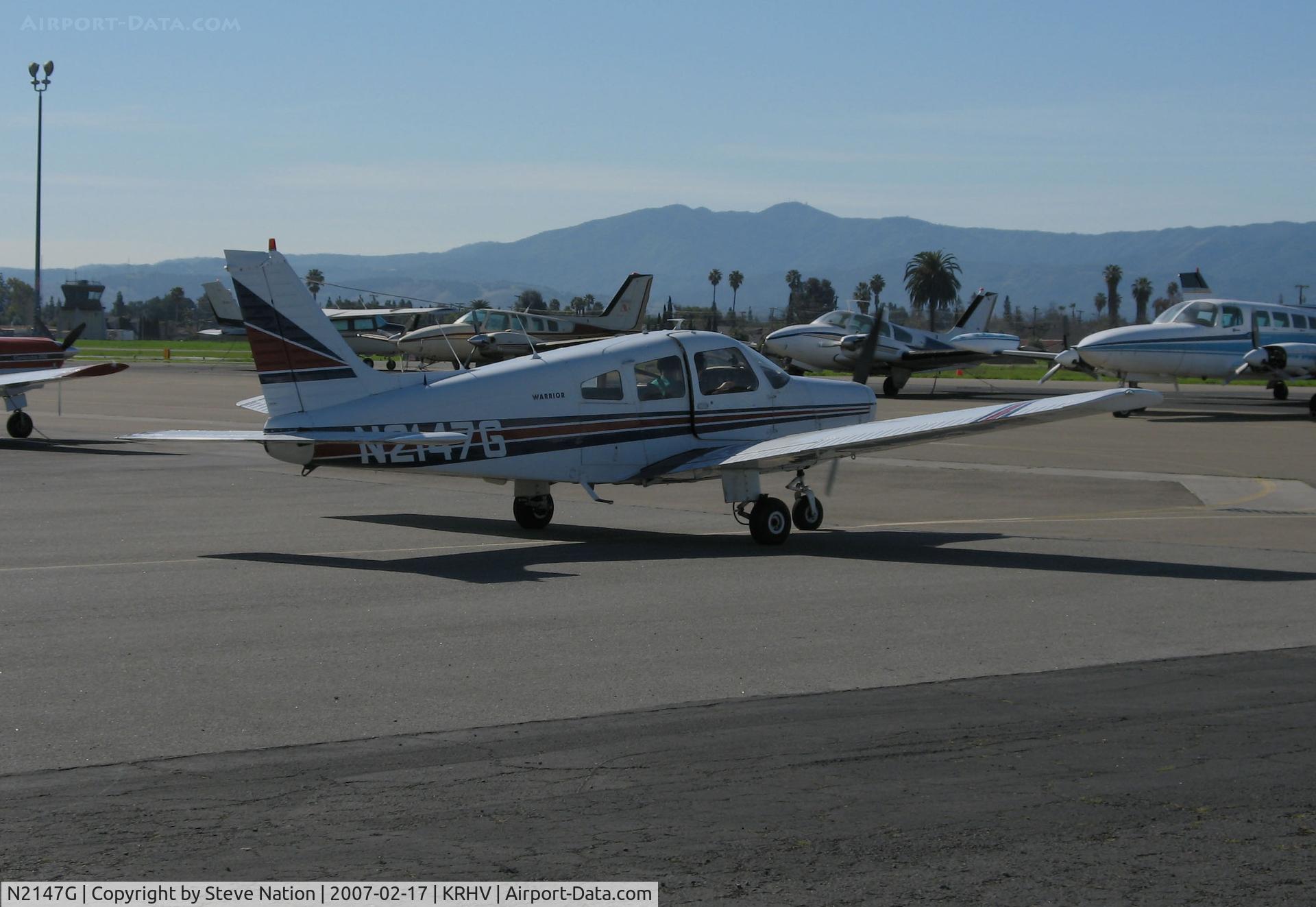 N2147G, 1978 Piper PA-28-161 C/N 28-7916178, Locally-based 1978 Piper PA-28-161 Cherokee taxiing @ Reid-Hillview Airport (San Jose), CA