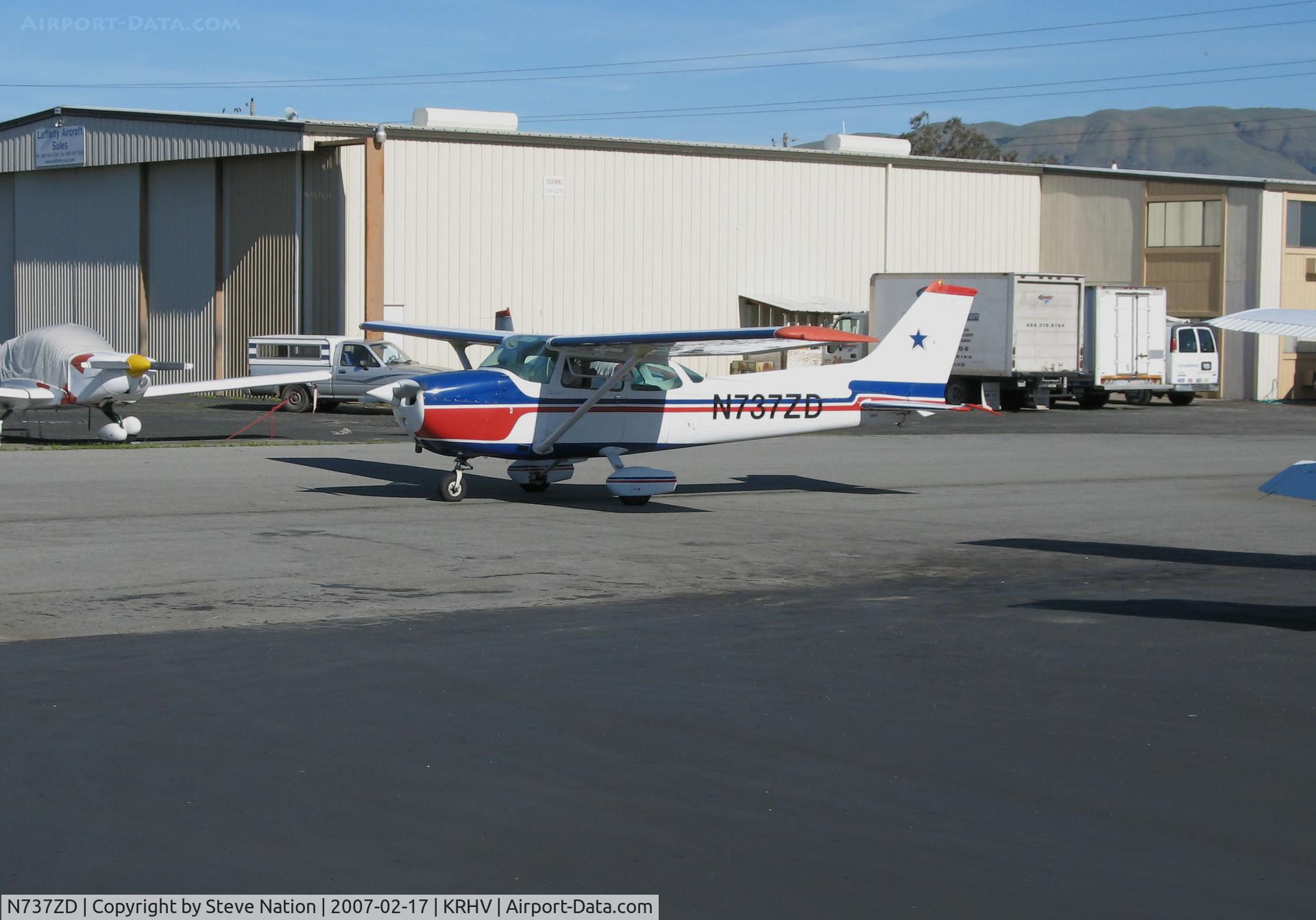 N737ZD, 1977 Cessna 172N C/N 17269794, HP Air 1977 Cessna 172N taxiing @ Reid-Hillview Airport (San Jose), CA home base