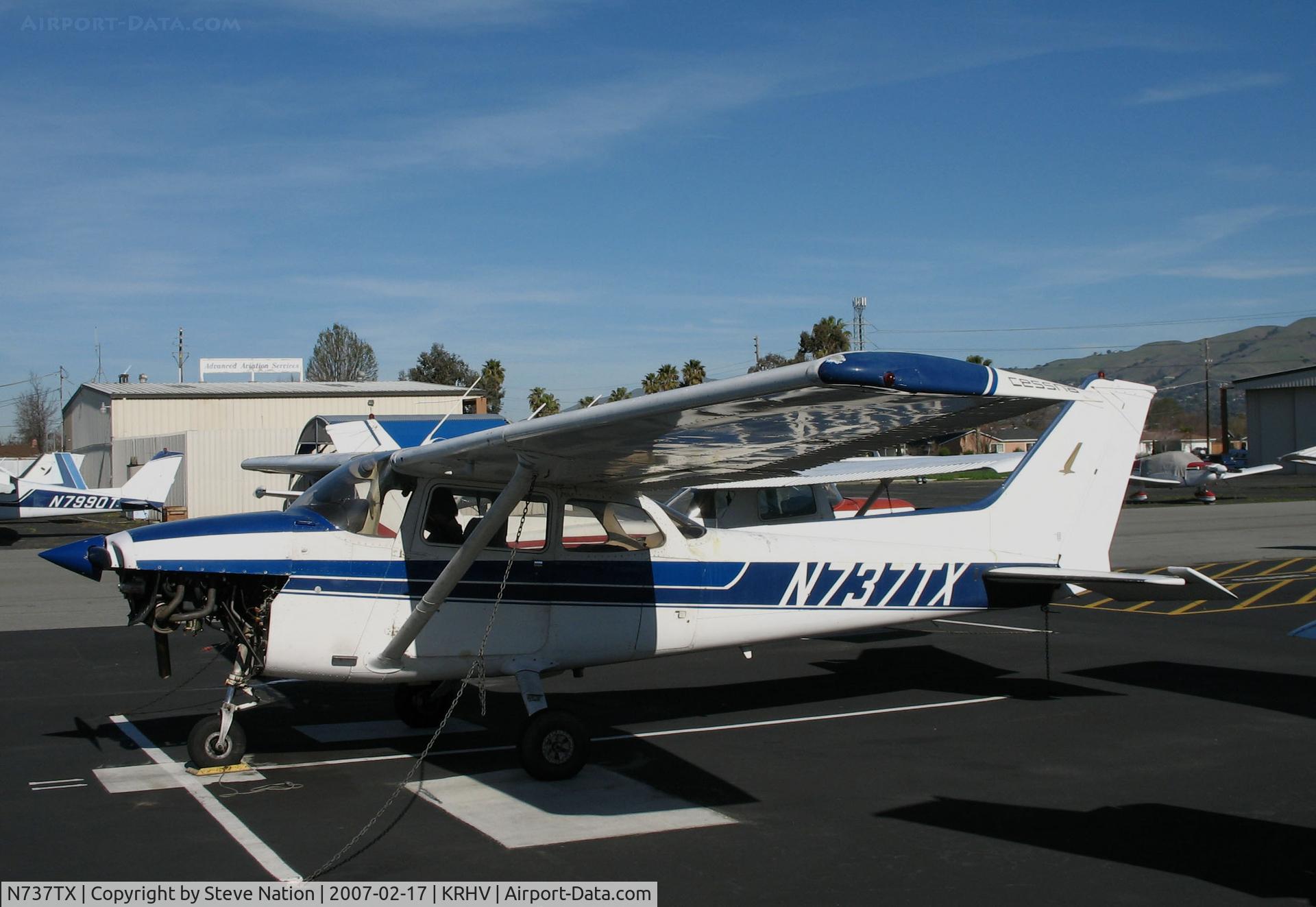 N737TX, 1977 Cessna 172N C/N 17269672, Nice Air 1977 Cessna 172N Skyhawk minus engine cowling @ Reid-Hillview Airport (San Jose), CA home base