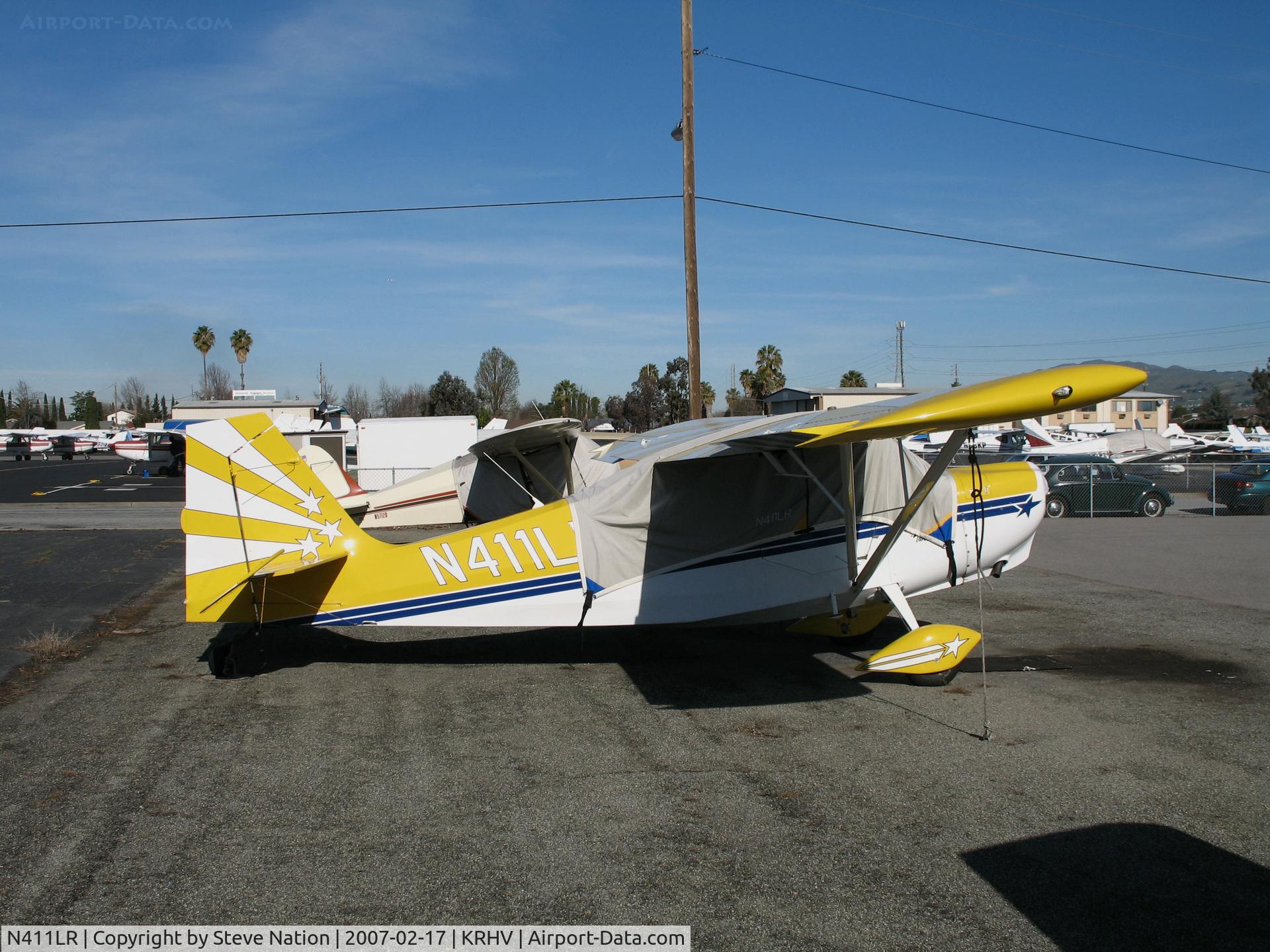 N411LR, 1992 American Champion 8KCAB Super Decathlon C/N 679-92, Locally-based 1992 American Champion 8KCAB with cockpit cover @ Reid-Hillview Airport (San Jose), CA