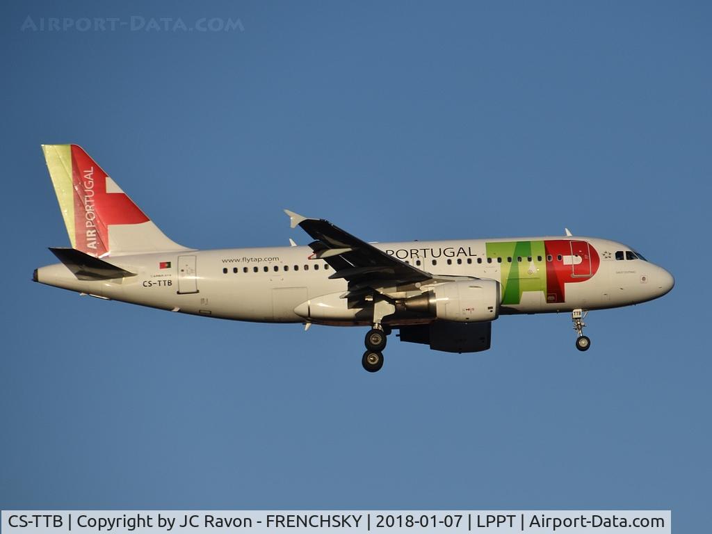 CS-TTB, 1997 Airbus A319-111 C/N 755, Gago Coutinho landing runway 03