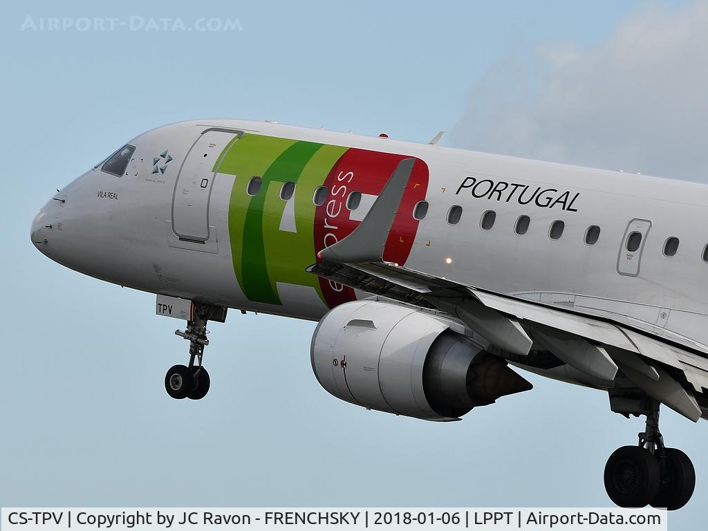 CS-TPV, 2012 Embraer 190LR (ERJ-190-100LR) C/N 19000541, TAP Express 1016 take off to Madrid