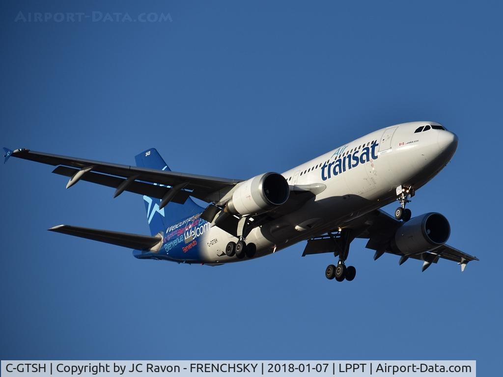 C-GTSH, 1991 Airbus A310-308 C/N 599, TS378 from Toronto landing runway 03