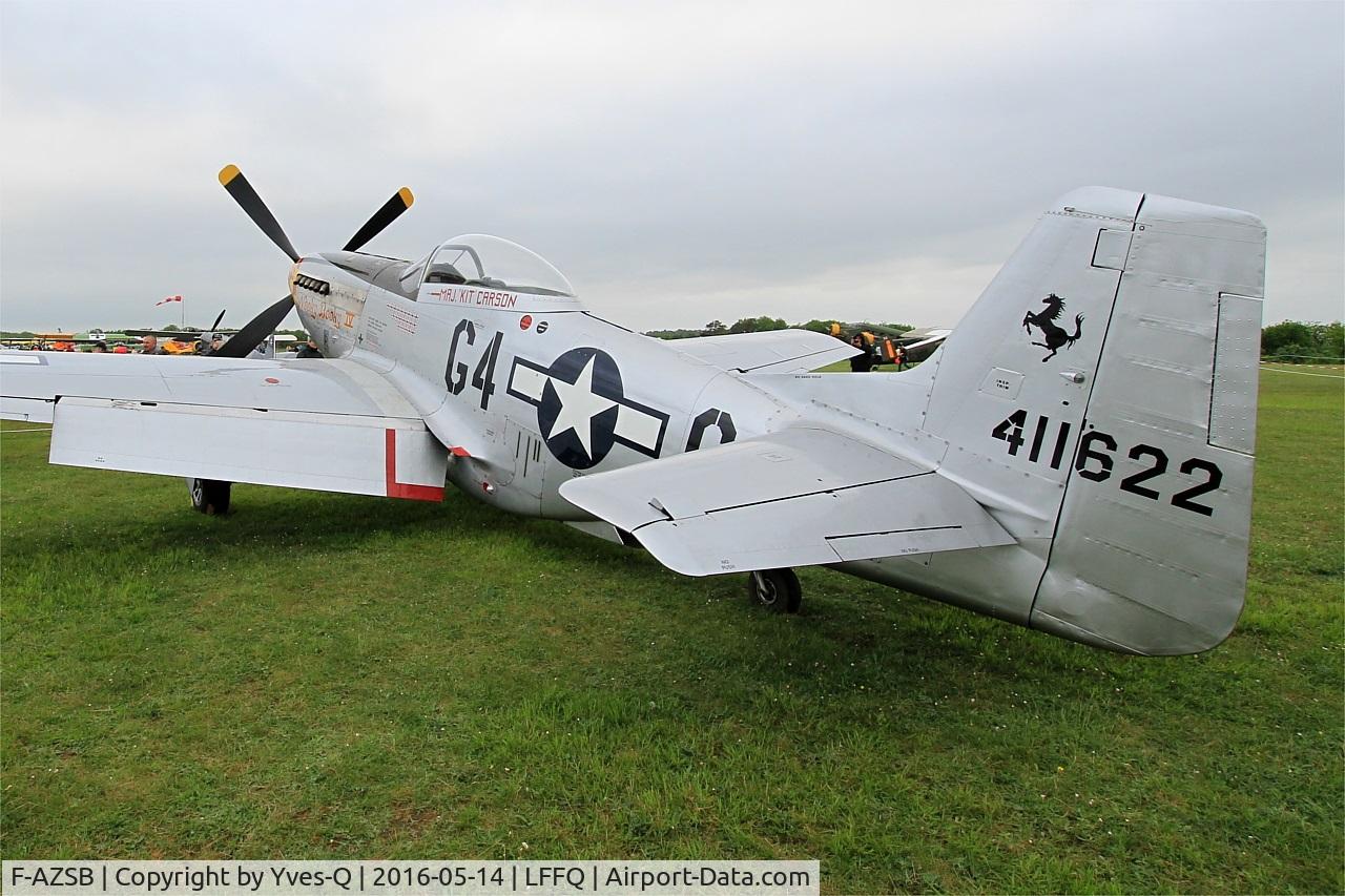 F-AZSB, 1944 North American P-51D Mustang C/N 122-40967, North American P-51D Mustang, Static park, La Ferté-Alais (LFFQ) Air show 2016
