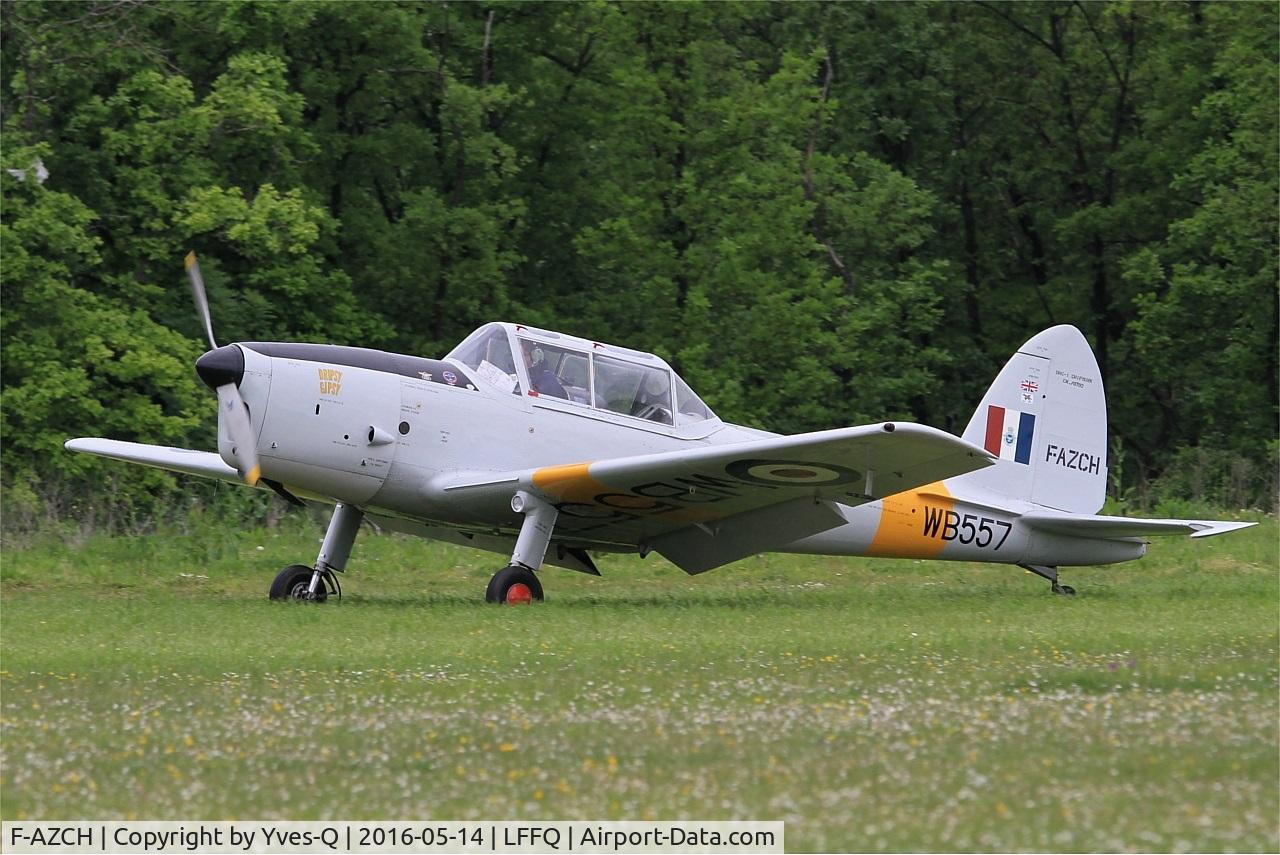 F-AZCH, De Havilland DHC-1 Chipmunk 22 C/N C1/0702, De Havilland DHC-1 Chipmunk 22, Landing rwy 28, La Ferté-Alais airfield (LFFQ) Air show 2016