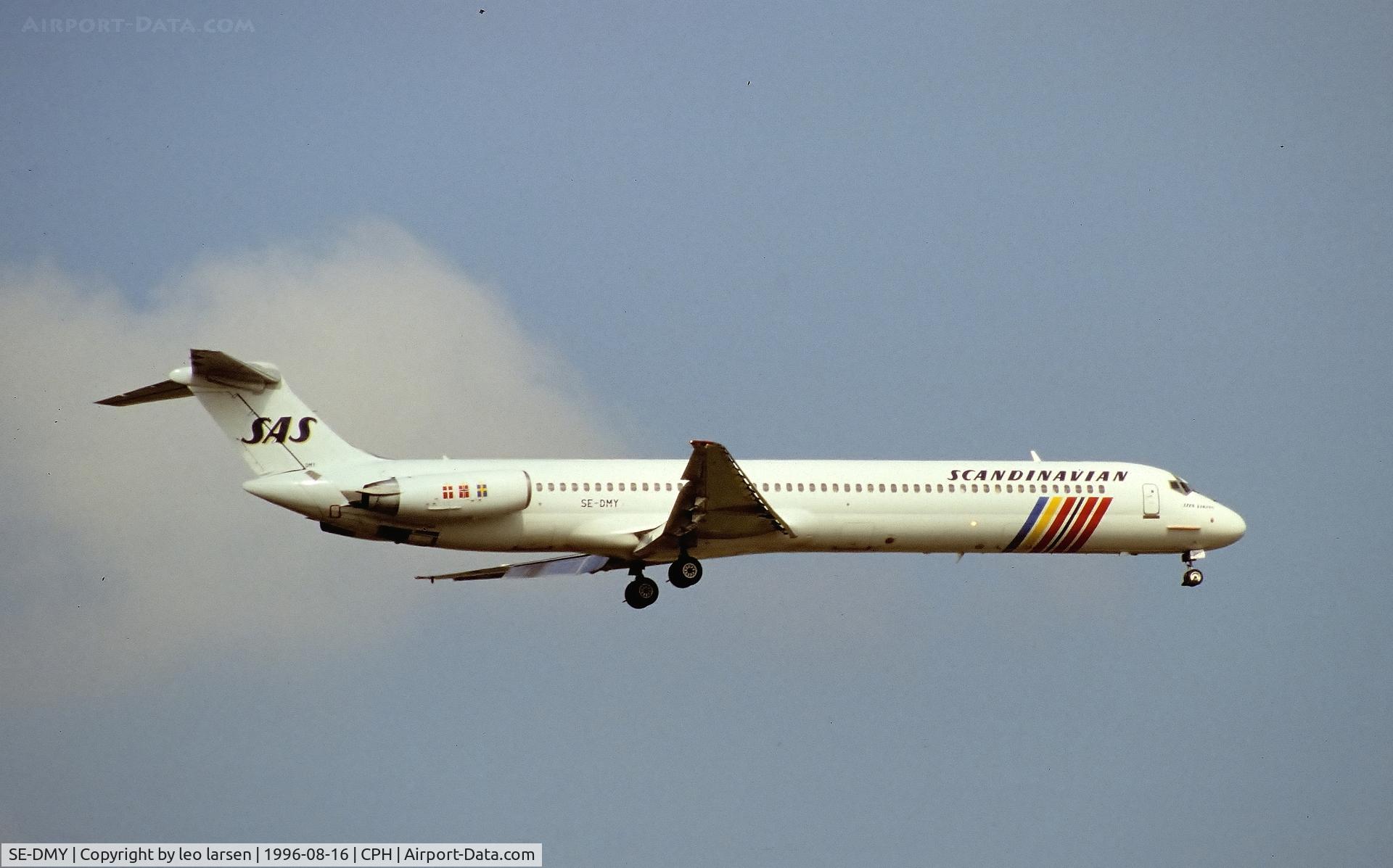 SE-DMY, 1981 McDonnell Douglas MD-81 (DC-9-81) C/N 48010, Copenhagen 16.8.1996