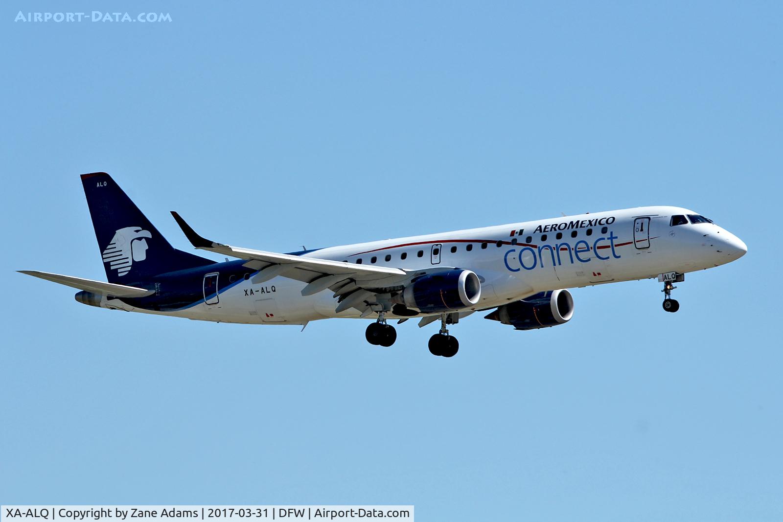 XA-ALQ, 2009 Embraer ERJ-190-100 IGW 190AR C/N 19000287, Arriving at DFW Airport