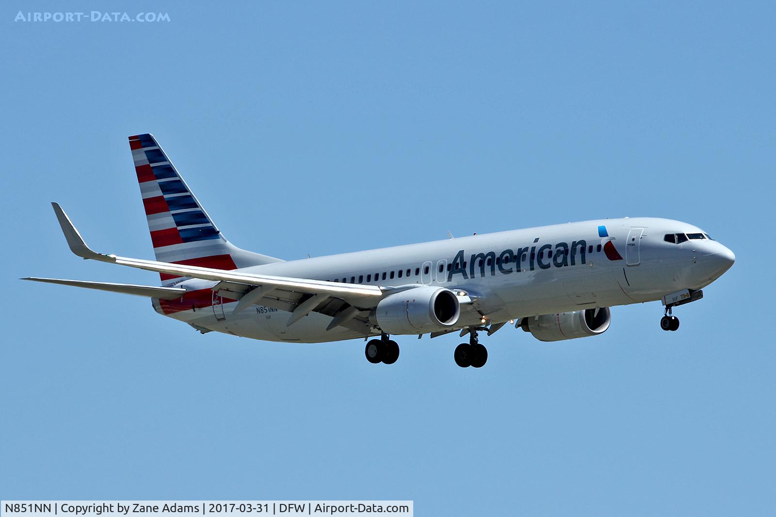N851NN, 2010 Boeing 737-823 C/N 29556, Arriving at DFW Airport