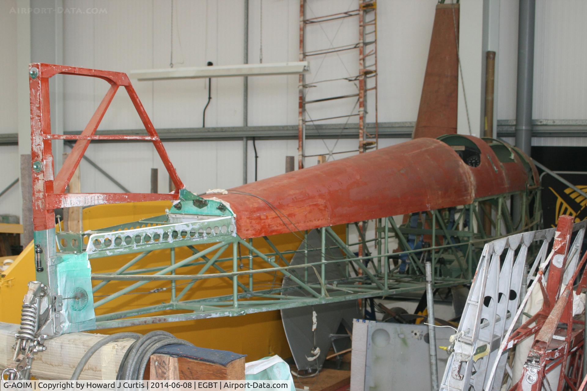 G-AOIM, 1946 De Havilland DH-82A Tiger Moth II C/N 83536, Under rebuild, wings behind (painted as T-7109).