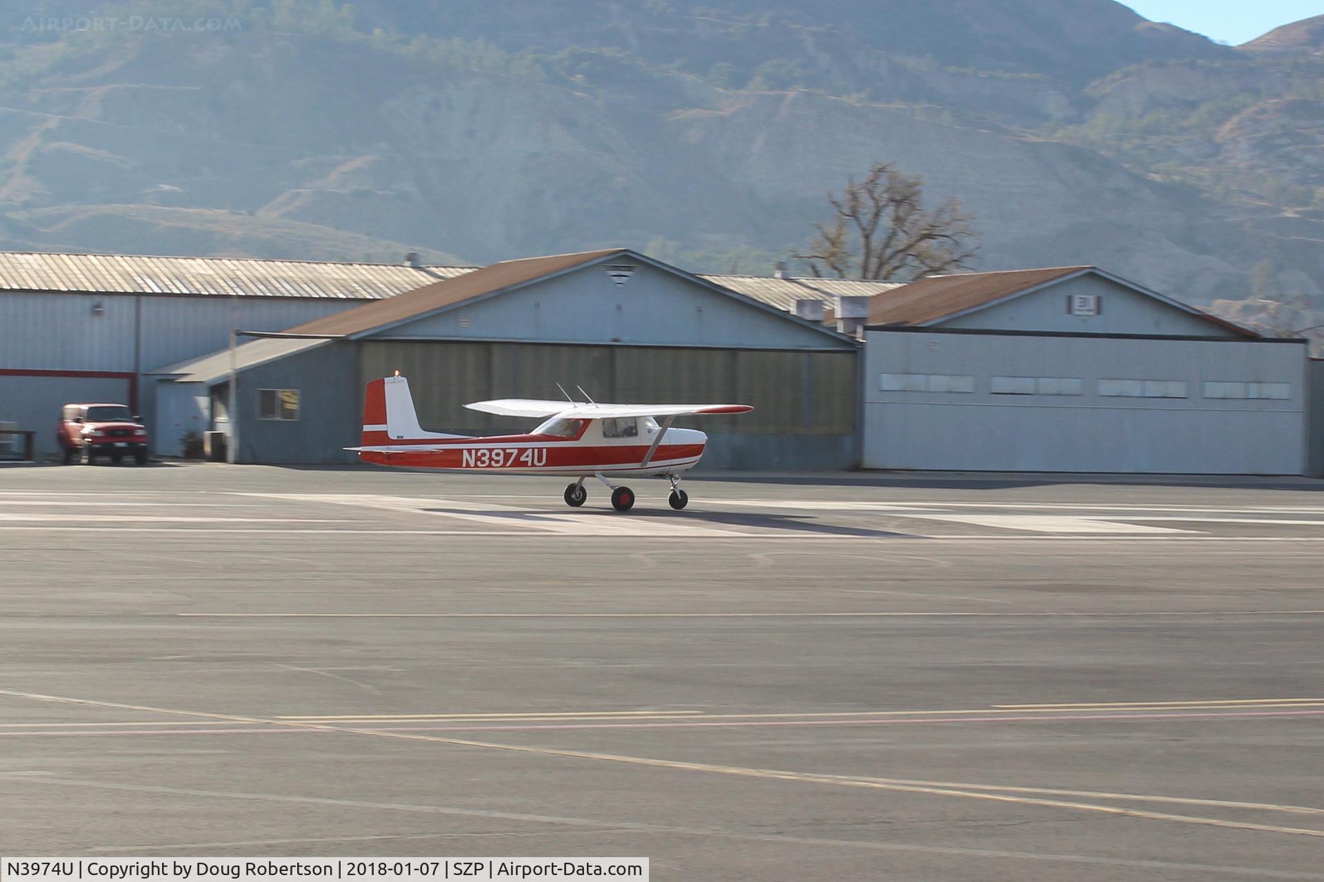 N3974U, 1965 Cessna 150E C/N 15061374, 1965 Cessna 150E, Continental O-200 100 Hp, taxi to the active