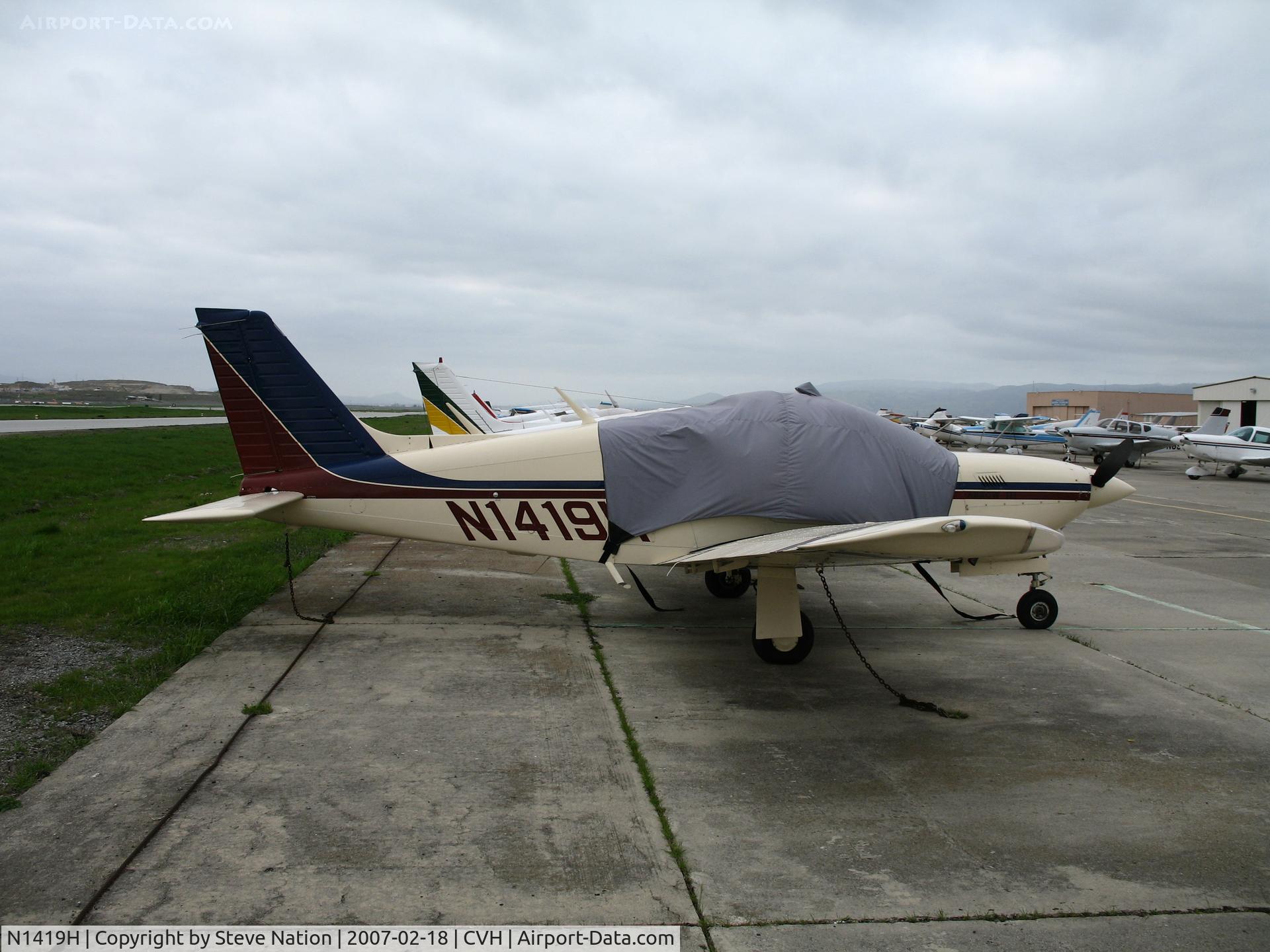 N1419H, Piper PA-28R-201T Cherokee Arrow III C/N 28R-7703025, 1977 Piper PA-28R-201T Turbo Arrow III with cockpit cover @ Hollister Municipal Airport, CA (now N711TY)
