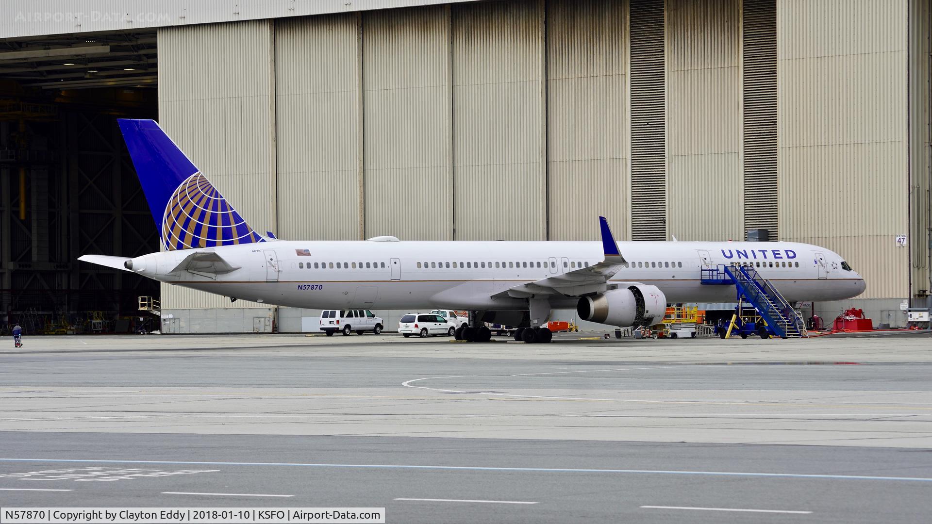 N57870, 2003 Boeing 757-33N C/N 33525, SFO 2018.