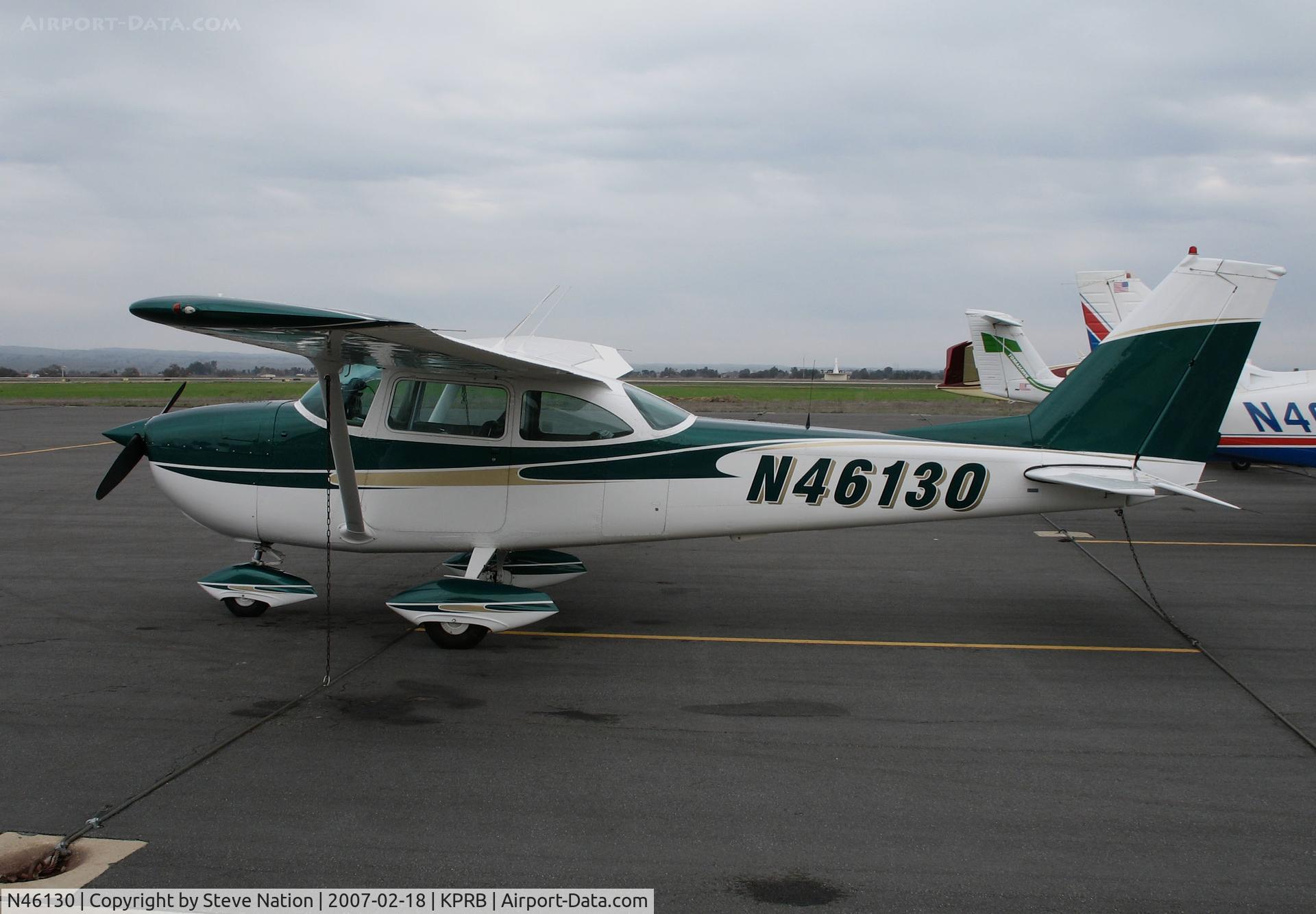 N46130, 1968 Cessna 172I C/N 17257061, Very sharp paint scheme on 1968 Cessna 172I @ Paso Robles Municipal Airport, CA
