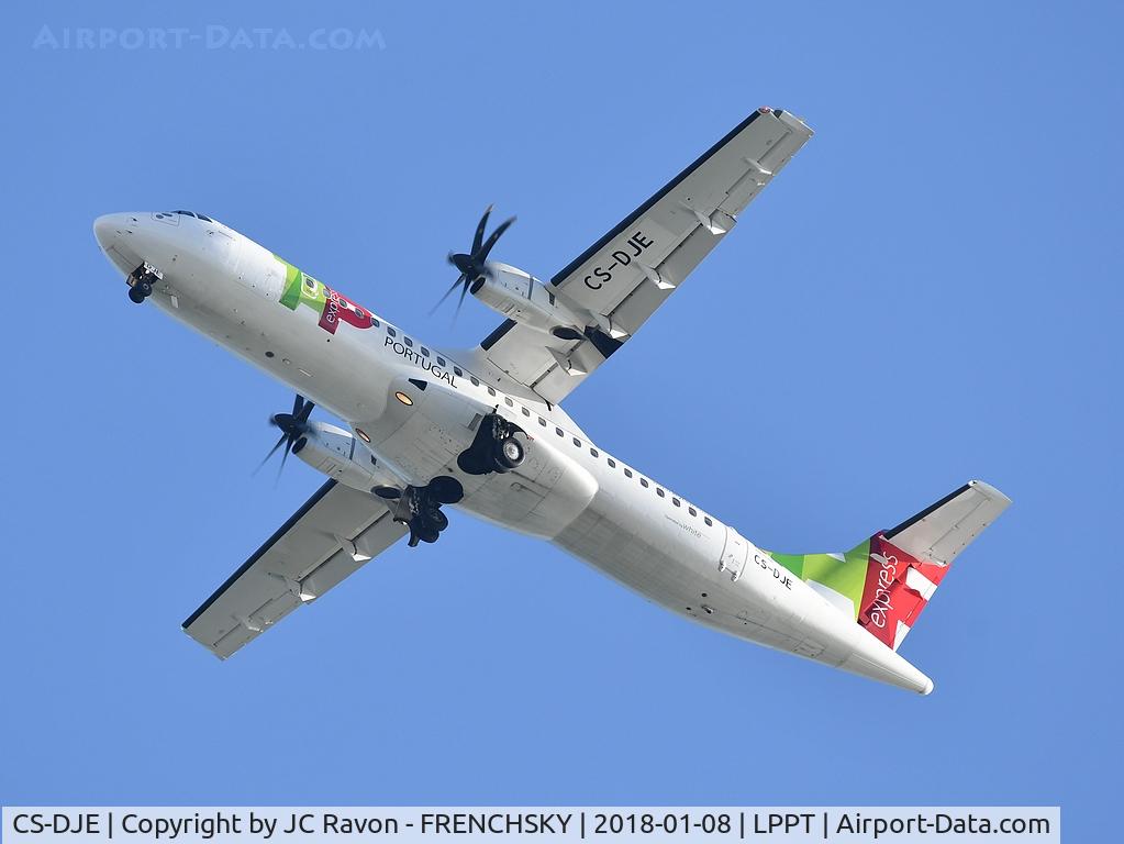 CS-DJE, 2015 ATR 72-600 (72-212A) C/N 1236, Overflying Belem tower, TAP Express 1105 from Seville (SVQ)