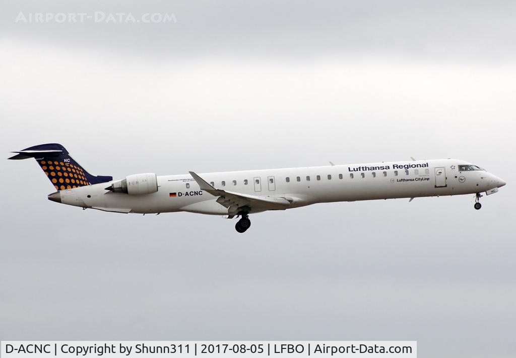 D-ACNC, 2009 Bombardier CRJ-900LR (CL-600-2D24) C/N 15236, Landing rwy 32L in basic old Eurowings tail c/s