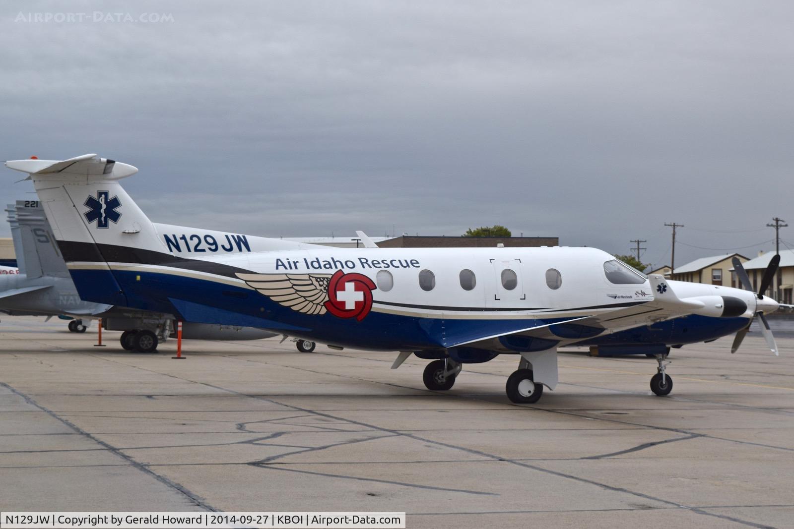 N129JW, 1996 Pilatus PC-12 C/N 129, Parked on the south GA ramp.