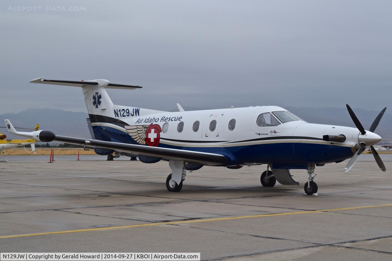 N129JW, 1996 Pilatus PC-12 C/N 129, Parked on the south GA ramp.