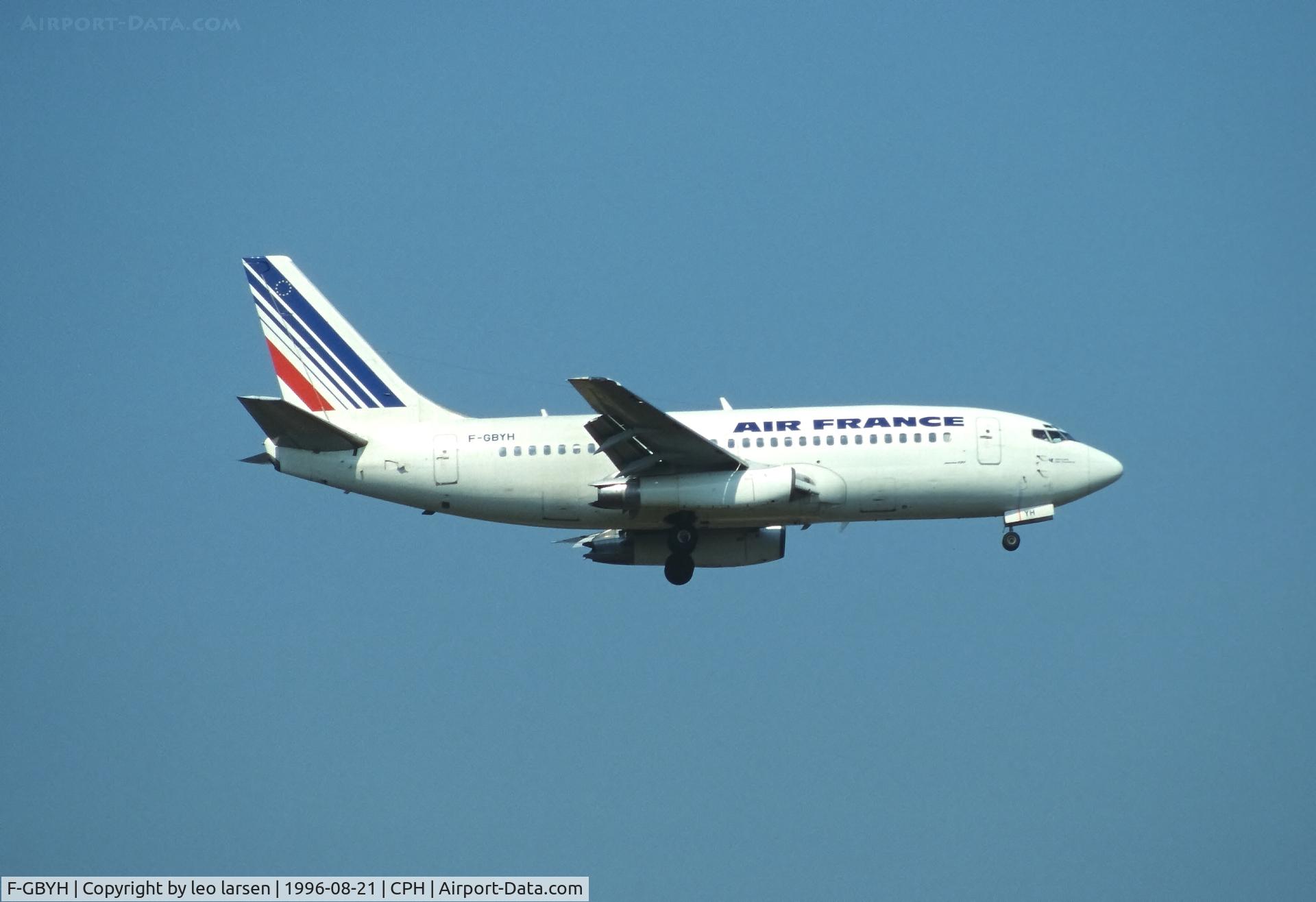 F-GBYH, 1983 Boeing 737-228 C/N 23007, Copenhagen 21.8.96 app to R-04L