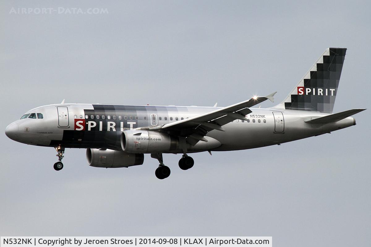 N532NK, 2007 Airbus A319-132 C/N 3165, KLAX