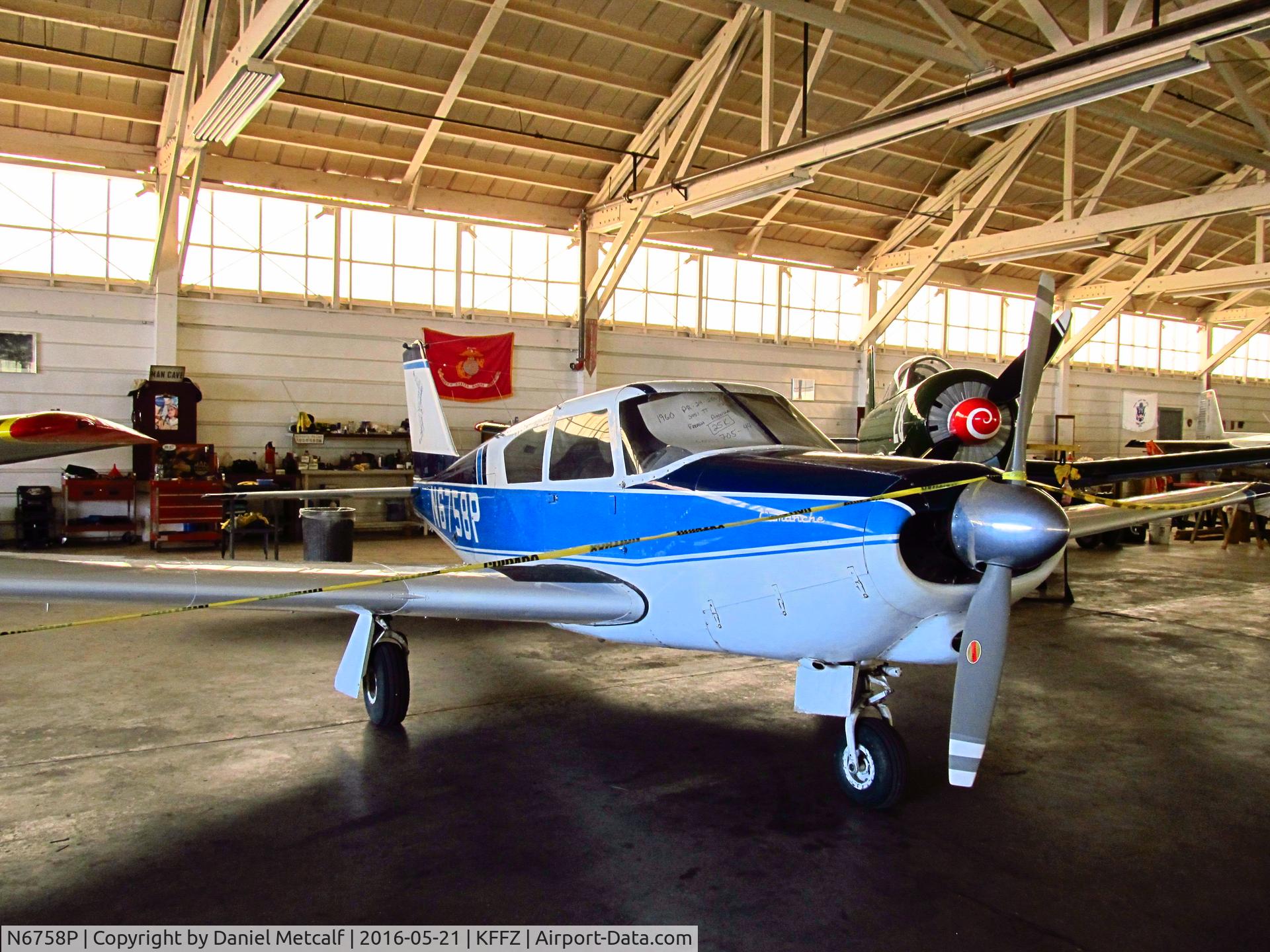 N6758P, 1960 Piper PA-24-250 Comanche C/N 24-1887, Falcon Warbirds Monthly Fly-In Breakfast May 2016