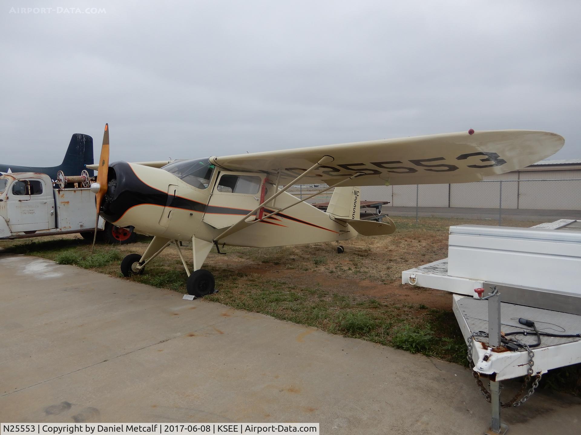 N25553, 1940 Rearwin Cloudster 8135 C/N 829, San Diego Air & Space Museum (Gillespie Field Annex)
