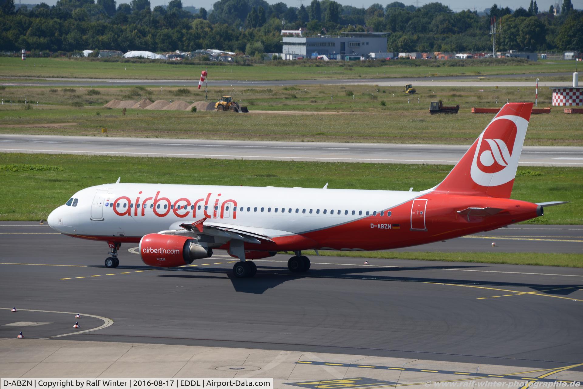 D-ABZN, 2007 Airbus A320-216 C/N 3080, Airbus A320-216 - AB BER Air Berlin - 3080 - D-ABZN - 17.08.2016 - DUS