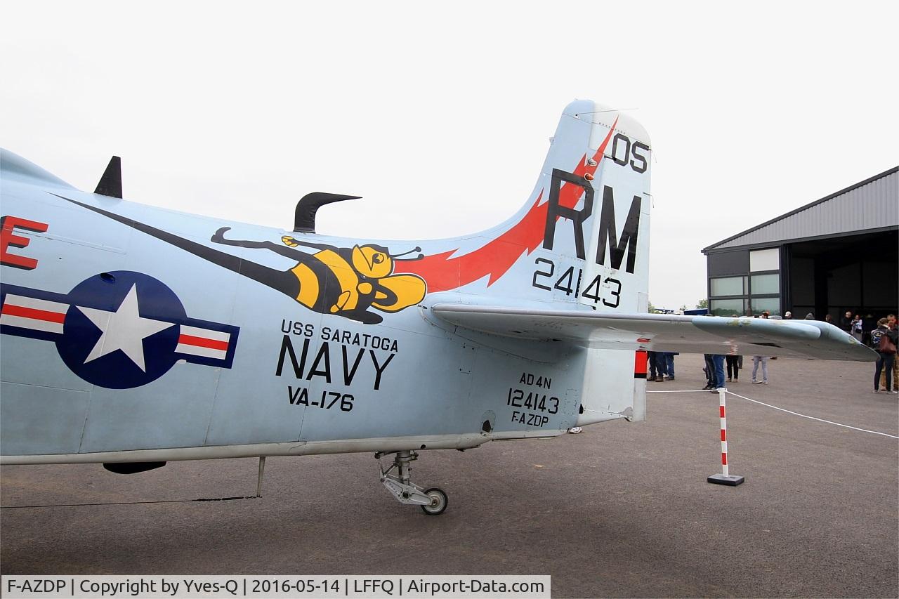 F-AZDP, Douglas AD-4N Skyraider C/N 7449, Douglas AD-4NA Skyraider, Static display, La Ferté-Alais (LFFQ) Air show 2016