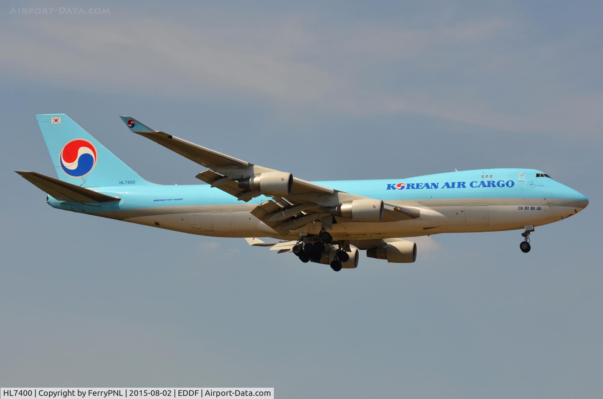 HL7400, 2001 Boeing 747-4B5F/SCD C/N 26414, Korean Cargo B744F landing in FRA