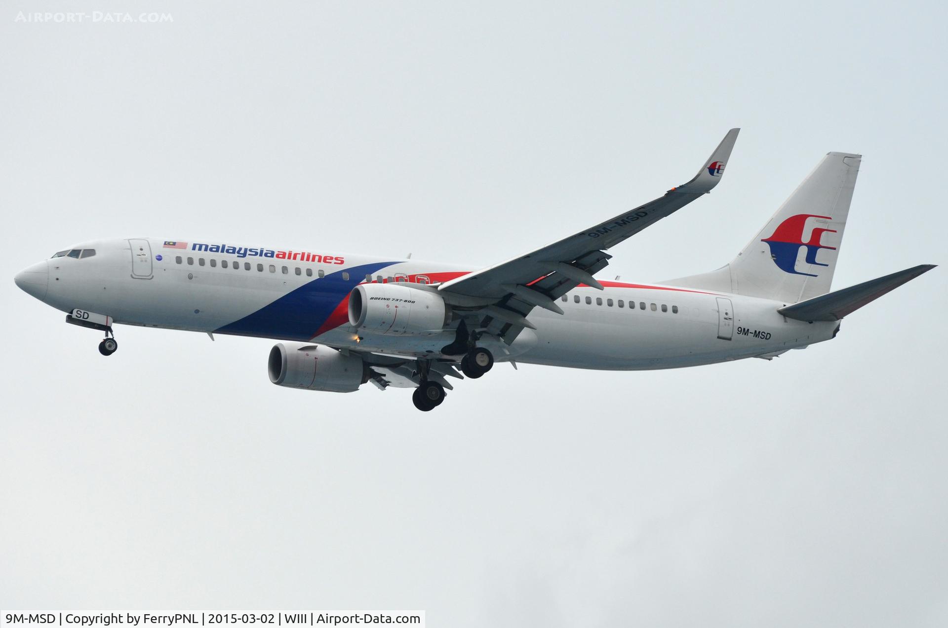 9M-MSD, 2013 Boeing 737-8H6 C/N 40146, Malaysia B738 on short finals