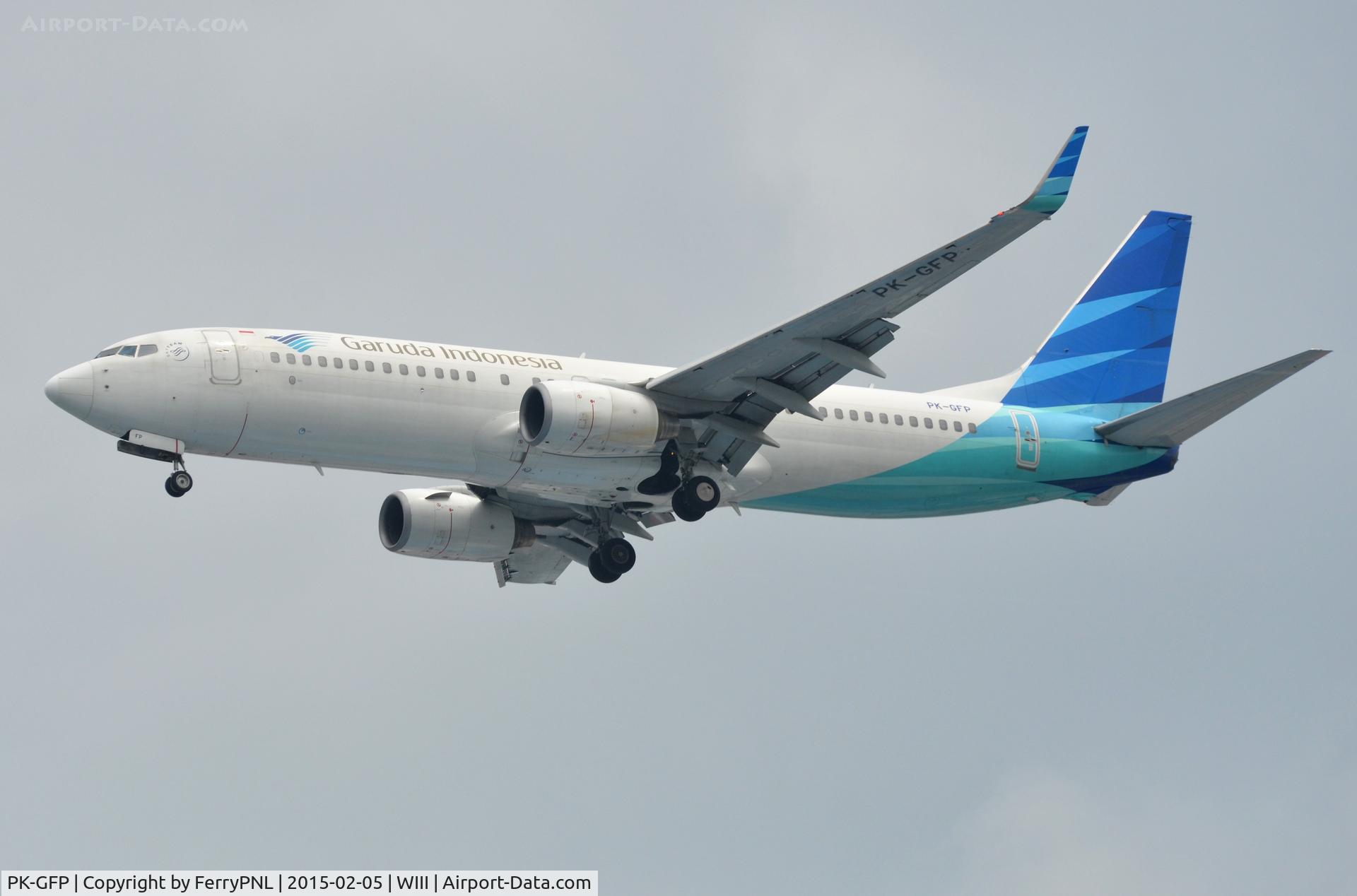 PK-GFP, 2011 Boeing 737-8U3 C/N 38821, Garuda B738 on finals.