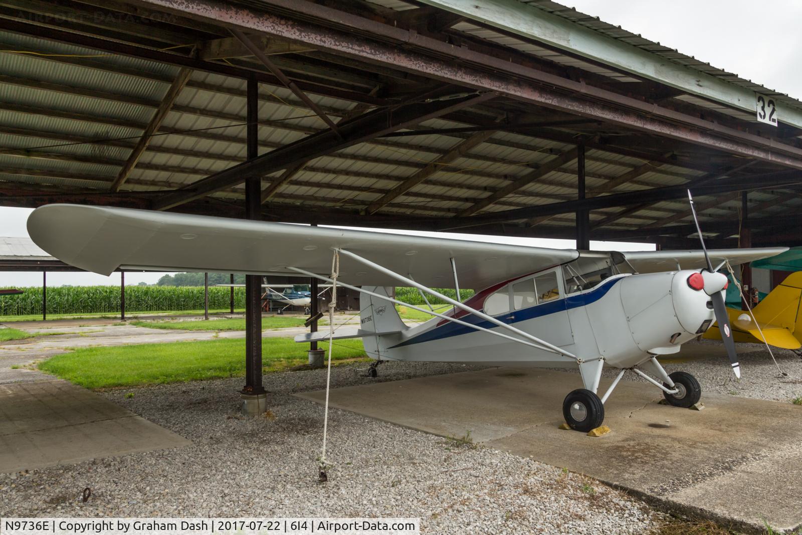 N9736E, 1946 Aeronca 11AC Chief C/N 11AC1370, Aeronca 11AC N9736E at Lebanon (Boone County) Airport, Indiana