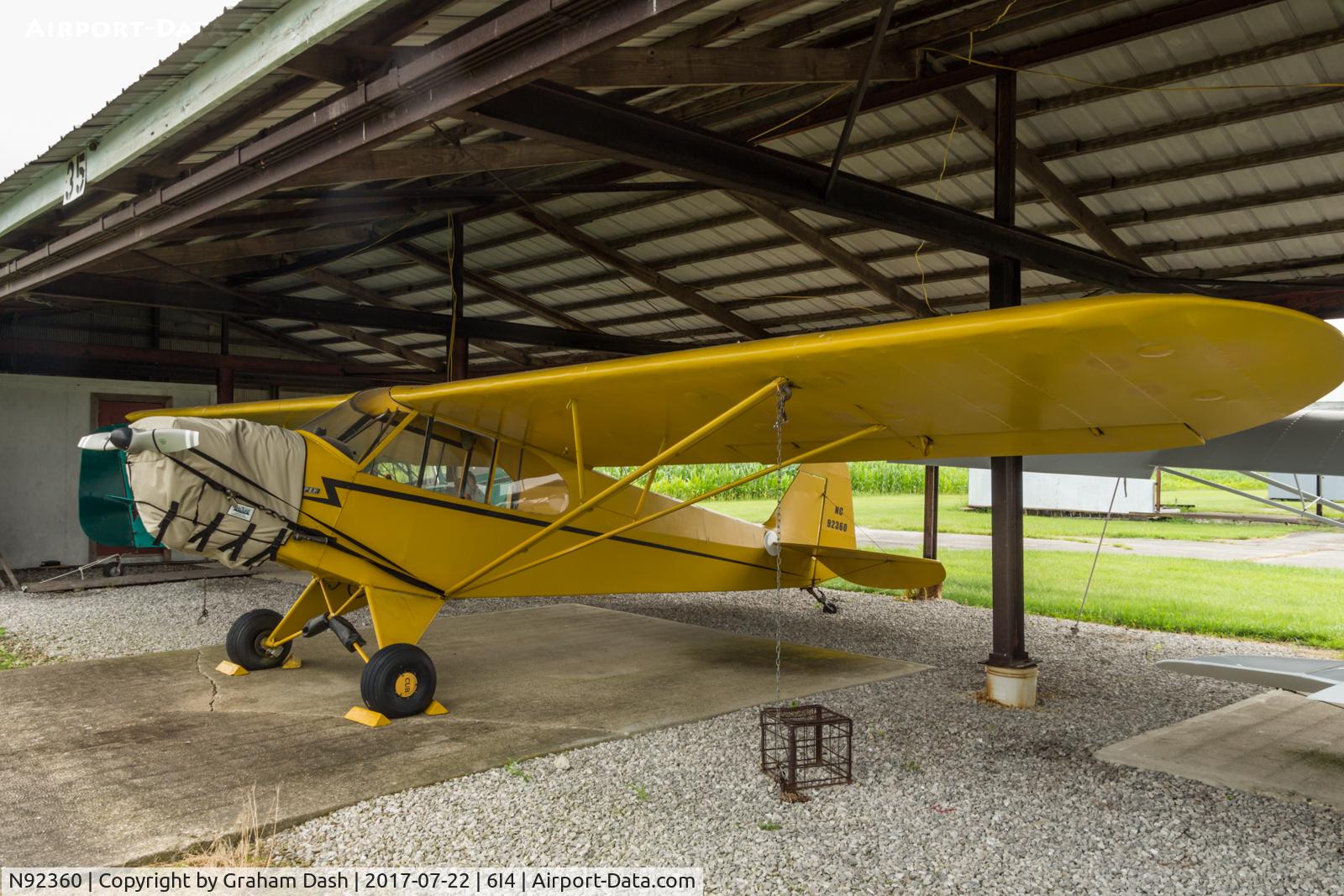 N92360, 1946 Piper J3C-65 Cub Cub C/N 16819, Piper J3C-65 Cub N92360 at Lebanon (Boone County) Airport, Indiana