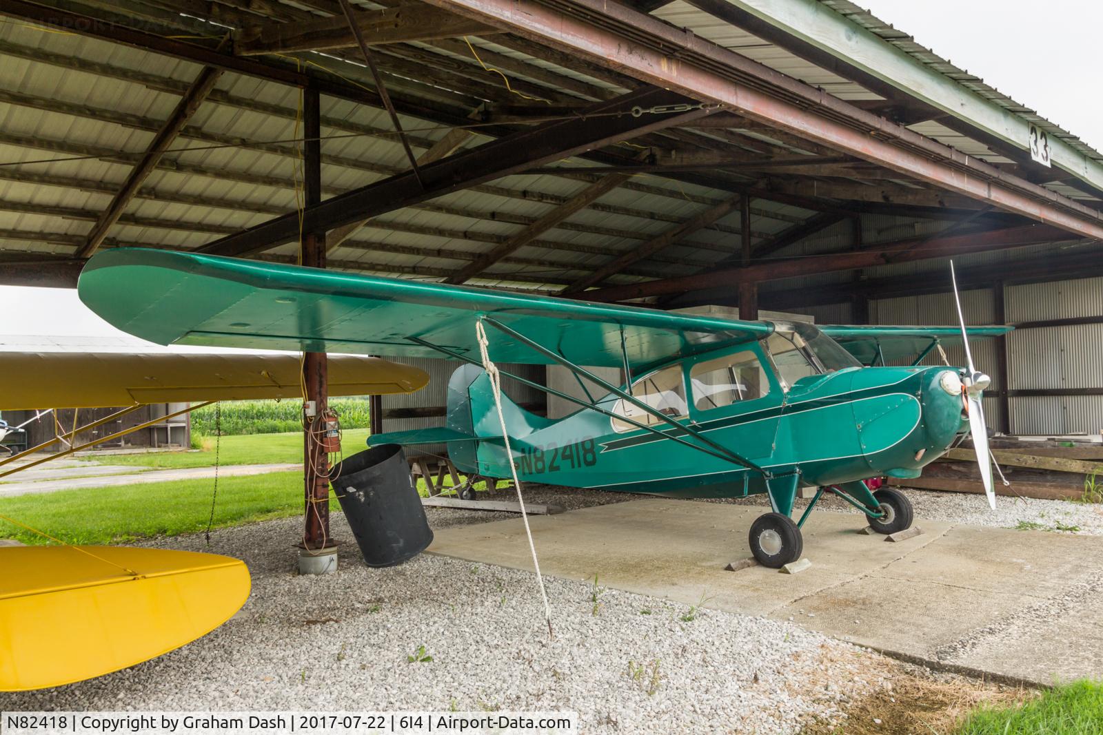 N82418, 1946 Aeronca 7AC Champion C/N 7AC-1051, Aeronca 7AV N82418 at Lebanon (Boone County) Airport, Indiana