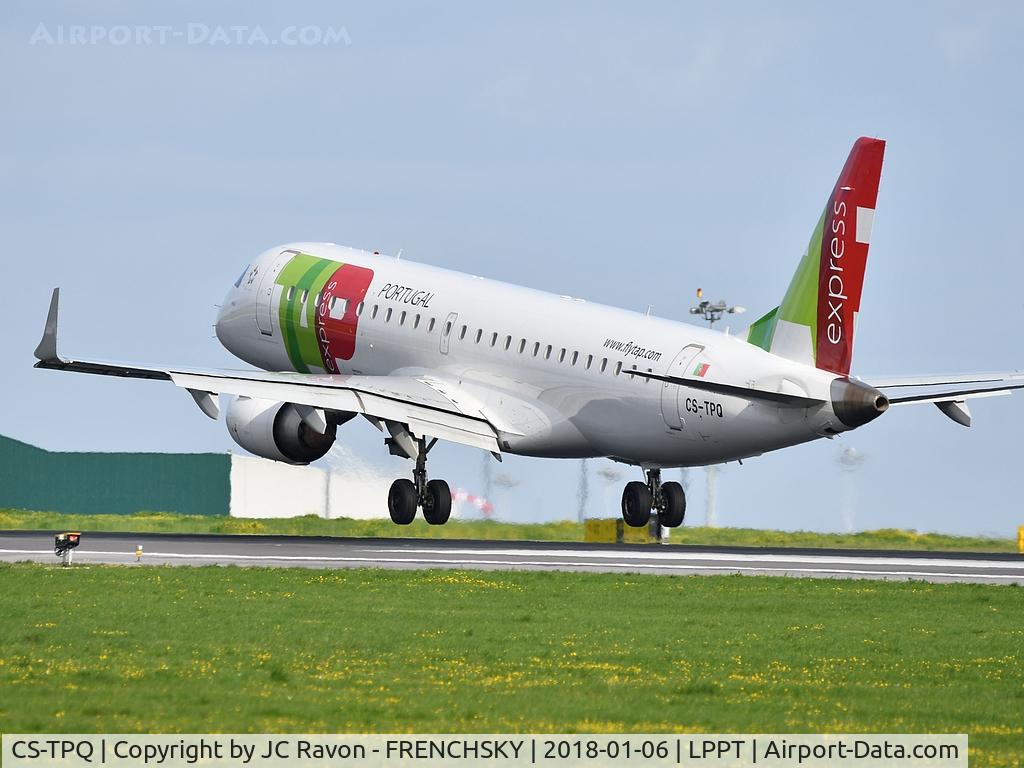 CS-TPQ, 2011 Embraer 190LR (ERJ-190-100LR) C/N 19000450, TAP Express landing runway 03