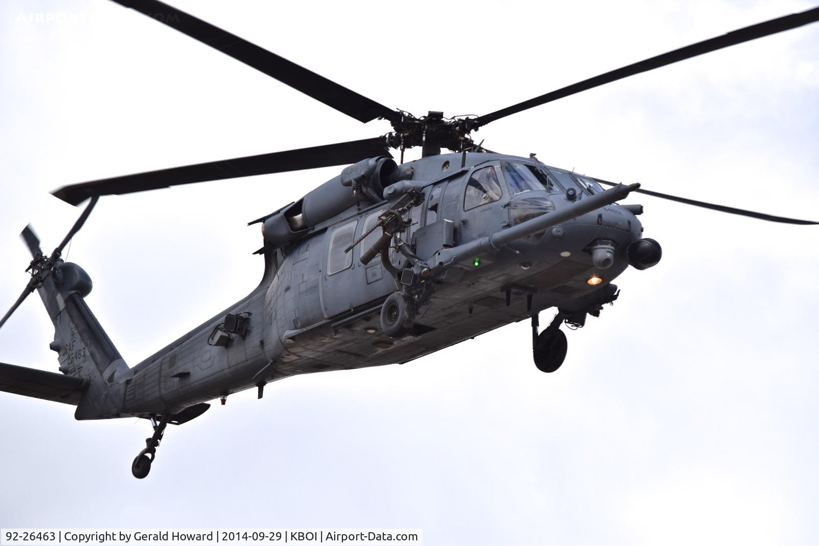 92-26463, 1992 Sikorsky HH-60G Pave Hawk C/N 70-1770, Departing BOI. 66th RQS, Nellis AFB, NV.