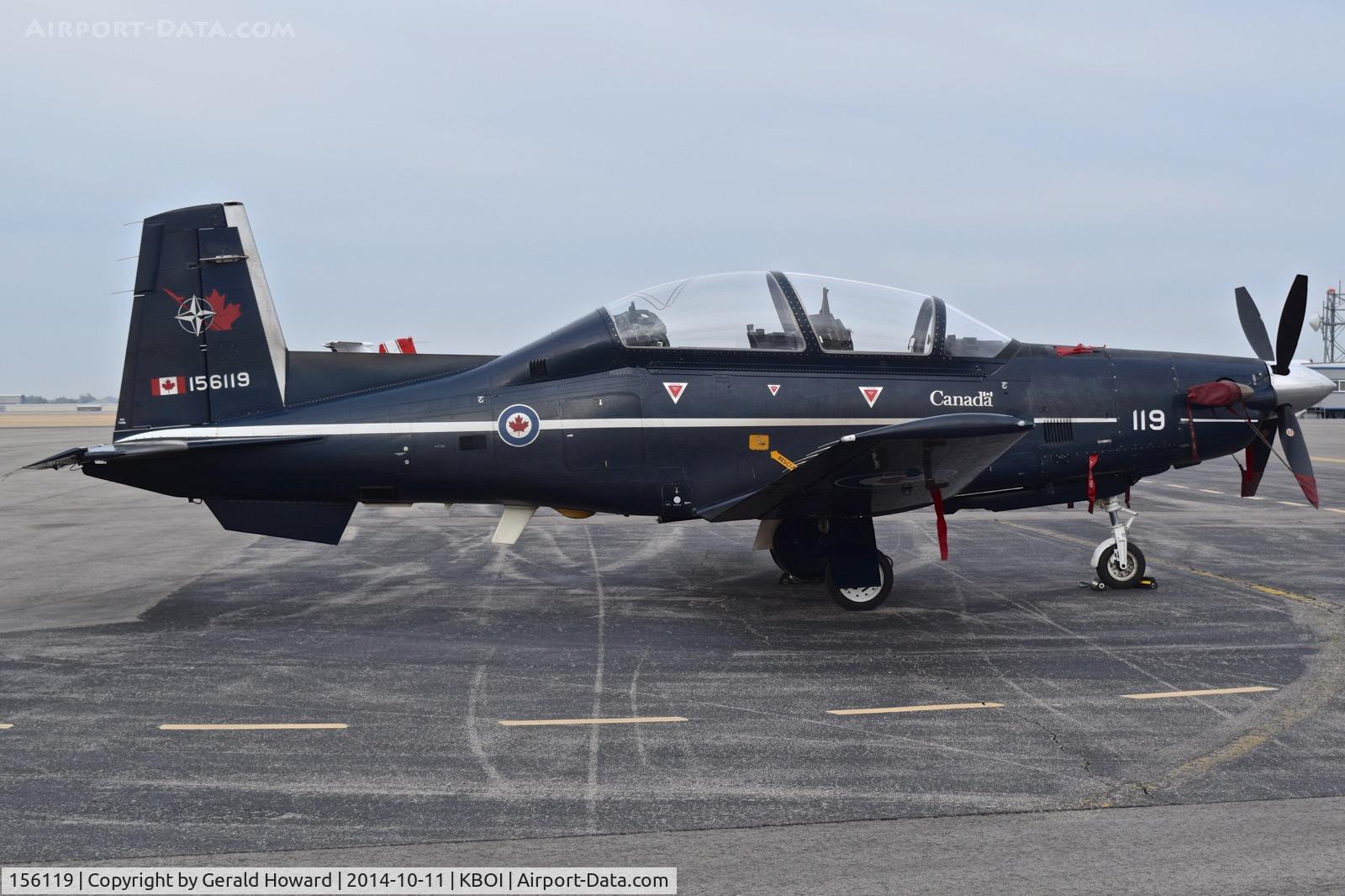156119, Raytheon CT-156 Harvard II C/N PF-19, Parked on the north GA ramp.  15 Wing, Moose Jaw, Saskatchewan, Canada.