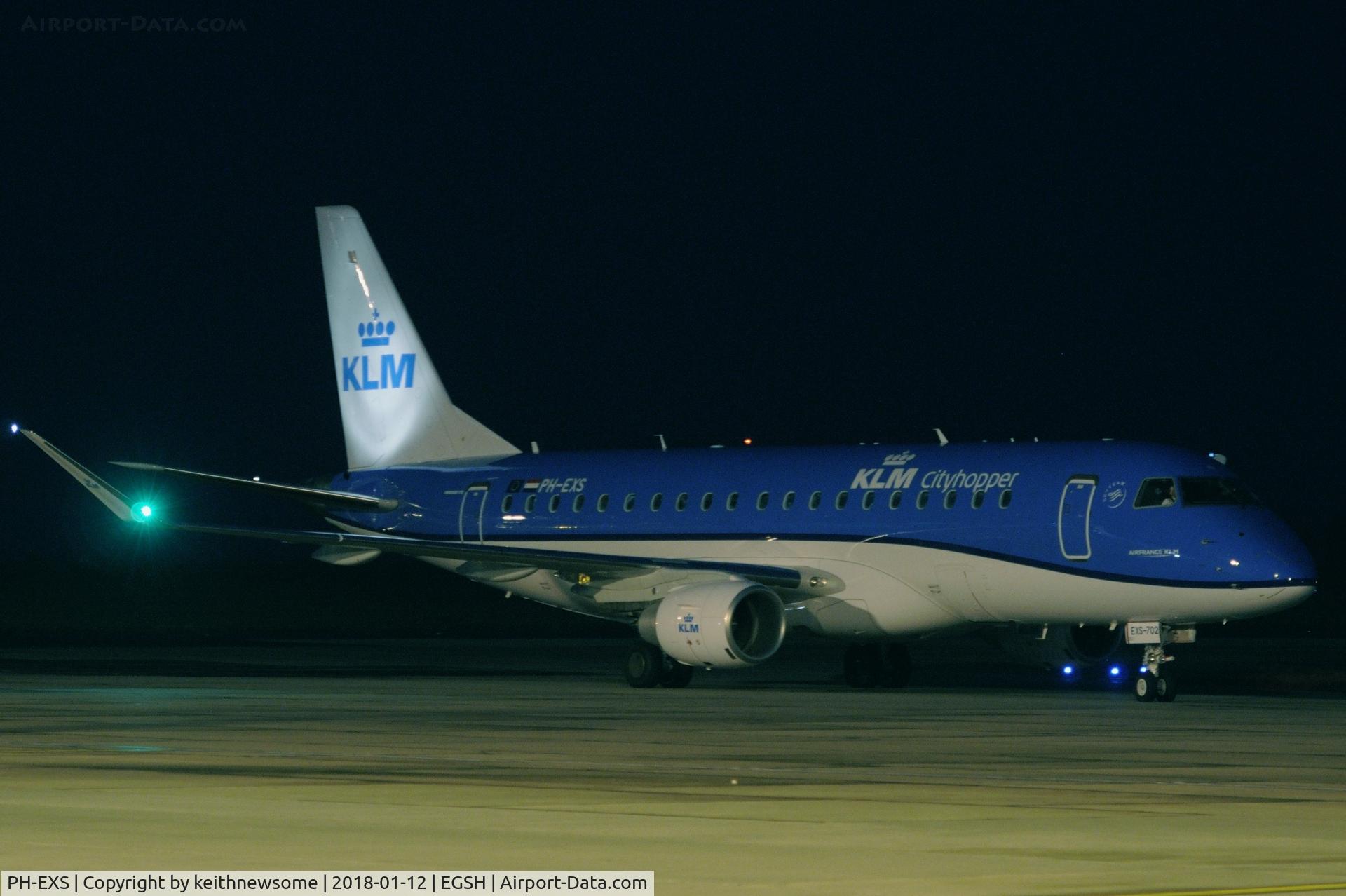 PH-EXS, 2017 Embraer 175STD (ERJ-170-200STD) C/N 17000702, KLM 81B from Amsterdam.