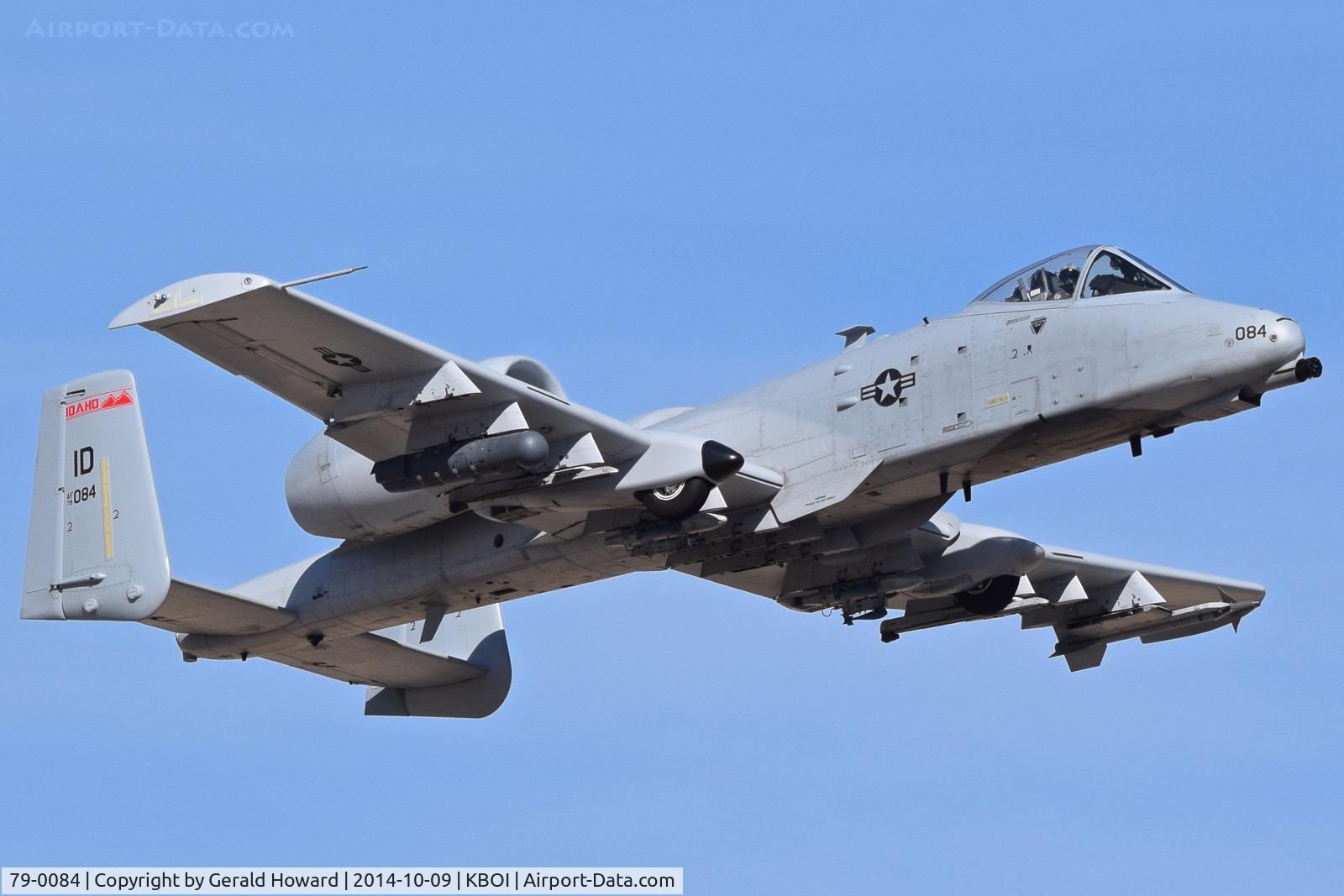 79-0084, 1979 Fairchild Republic A-10C Thunderbolt II C/N A10-0348, Departing RWY 10R.  190th Fighter Sq., 124th Fighter Wing, Idaho ANG.