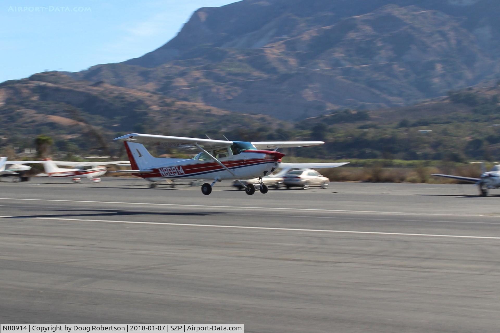N80914, 1976 Cessna 172M C/N 17266799, 1976 Cessna 172M SKYHAWK, Lycoming O-320-E2D 150 Hp, takeoff climb Rwy 22