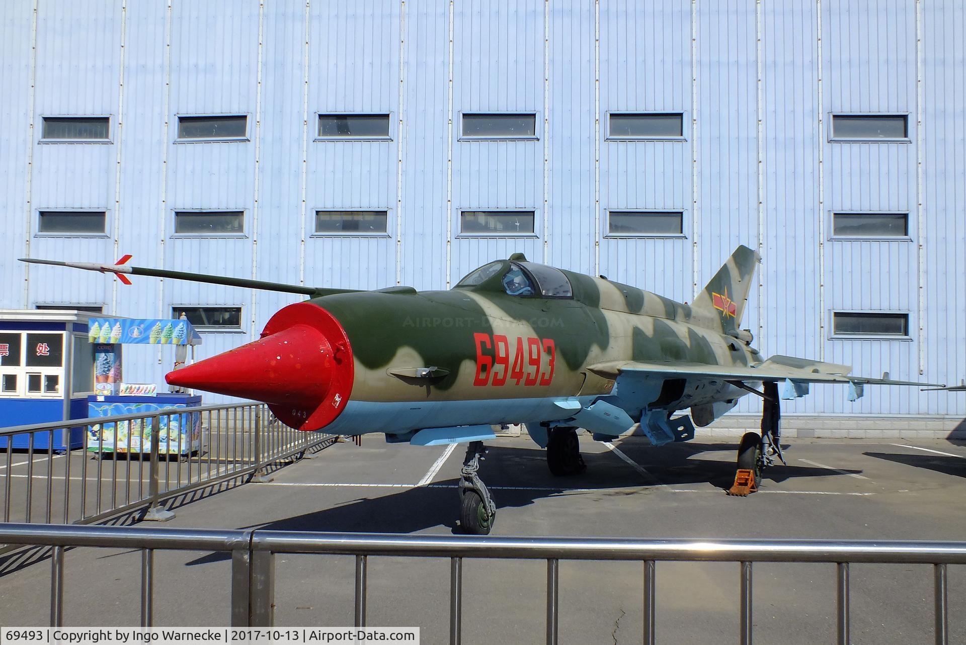 69493, Chengdu J-7C C/N 730011, Chengdu J-7C (chinese Version similar to MiG-21MF FISHBED) at the China Aviation Museum Datangshan