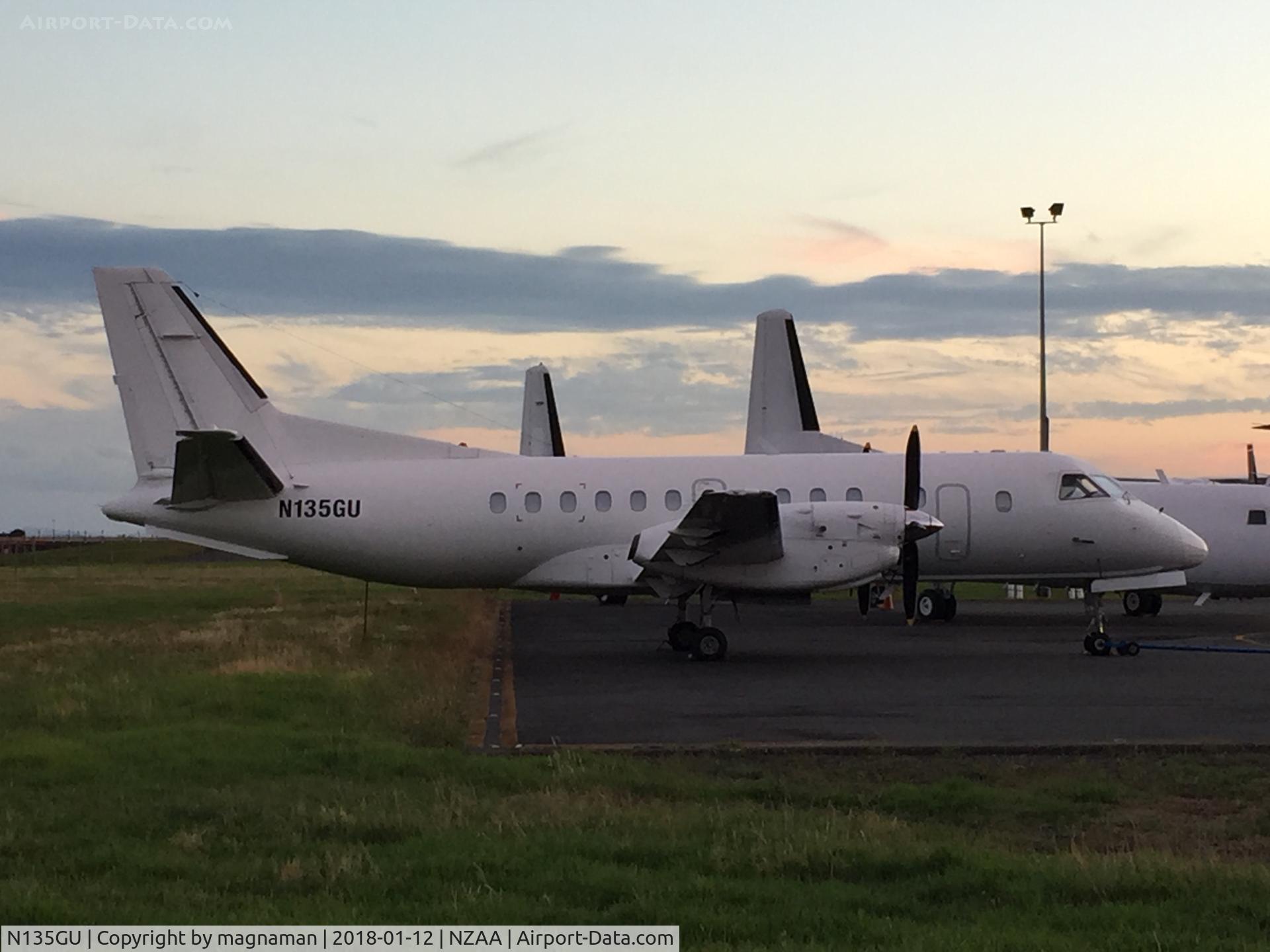 N135GU, 1988 Saab 340A C/N 340A-135, at AKL - to become ZK-KRB? for Air Chathams