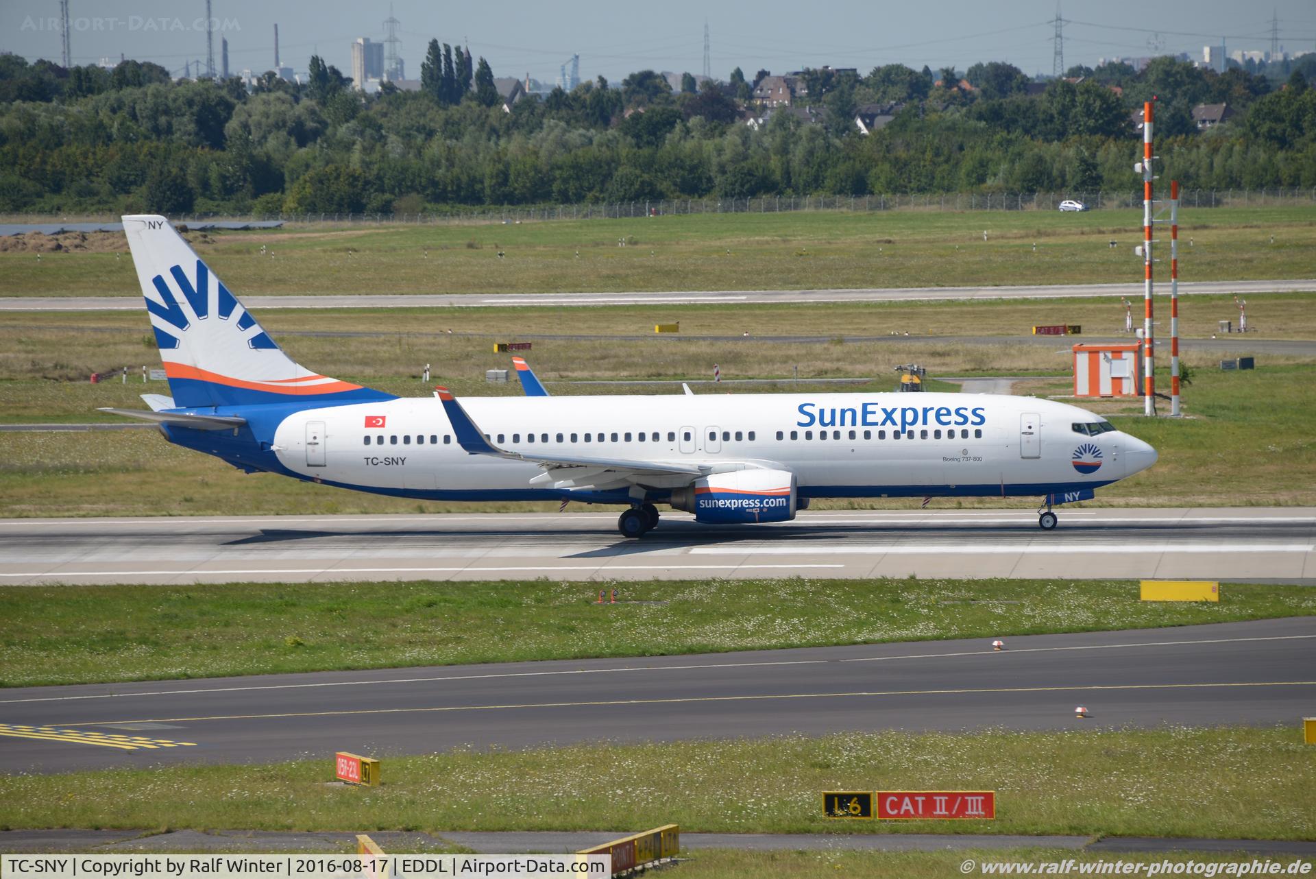 TC-SNY, 1997 Boeing 737-8K5 C/N 27981, Boeing 737-8K5(W) _ XQ SXS SunExpress - 27981 - TC-SNY - 17.08.2016 - DUS