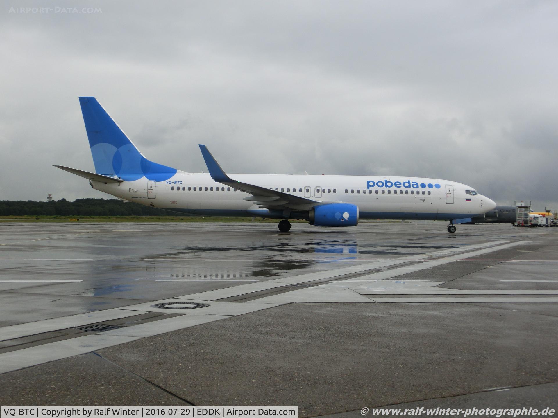 VQ-BTC, 2014 Boeing 737-8MA C/N 43662, Boeing 737-8MA(W) - DP PBD Pobeda - 43662 - VQ-BTC - 29.07.2016 - CGN